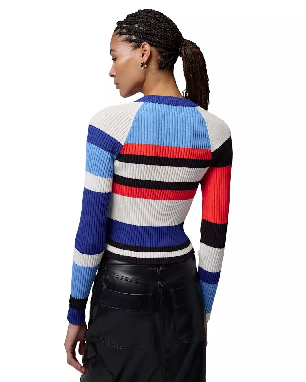 Jordan Women's Flight Long-Sleeve Striped Sweater - BLUE/MULTI