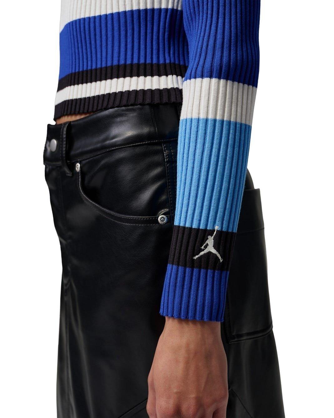 Jordan Women's Flight Long-Sleeve Striped Sweater - BLUE/MULTI Thumbnail View 4