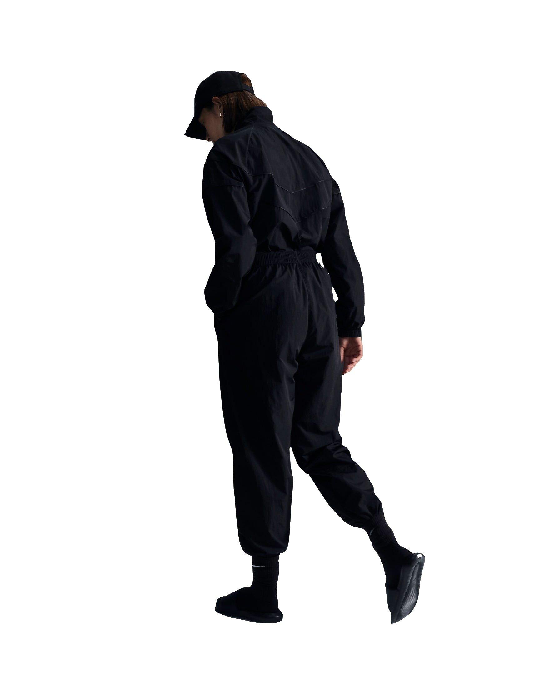 Nike Women's Sportswear Essential Mid-Rise Oversized Woven Joggers - BLACK Thumbnail View 2