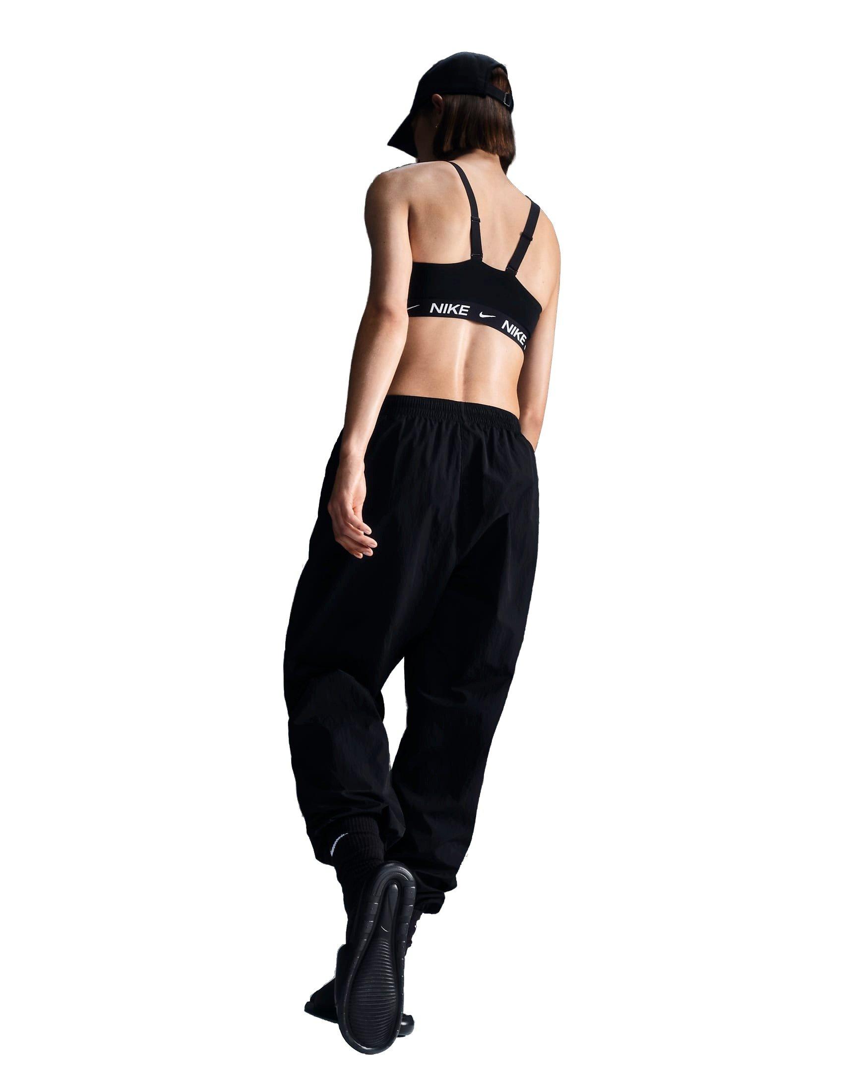 Nike Women's Sportswear Essential Mid-Rise Oversized Woven Joggers - BLACK Thumbnail View 5