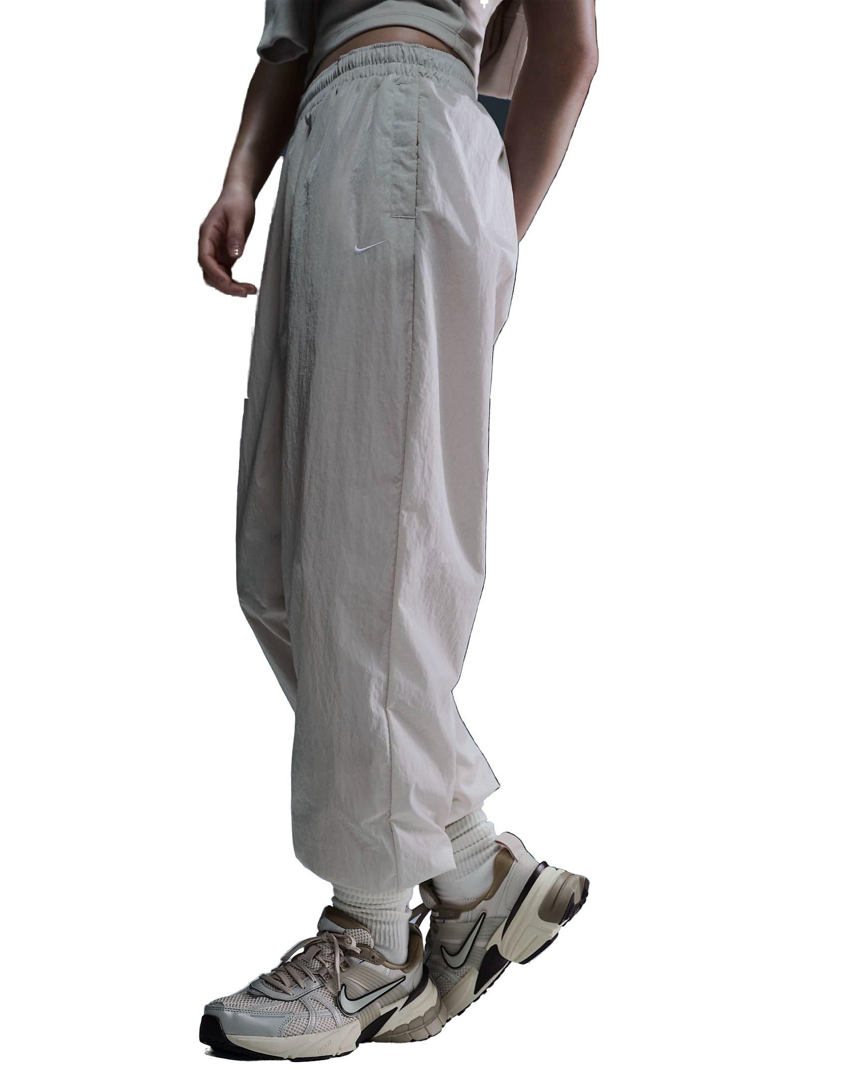 Nike Women's Sportswear Essential Mid-Rise Oversized Woven Joggers - BROWN Thumbnail View 3