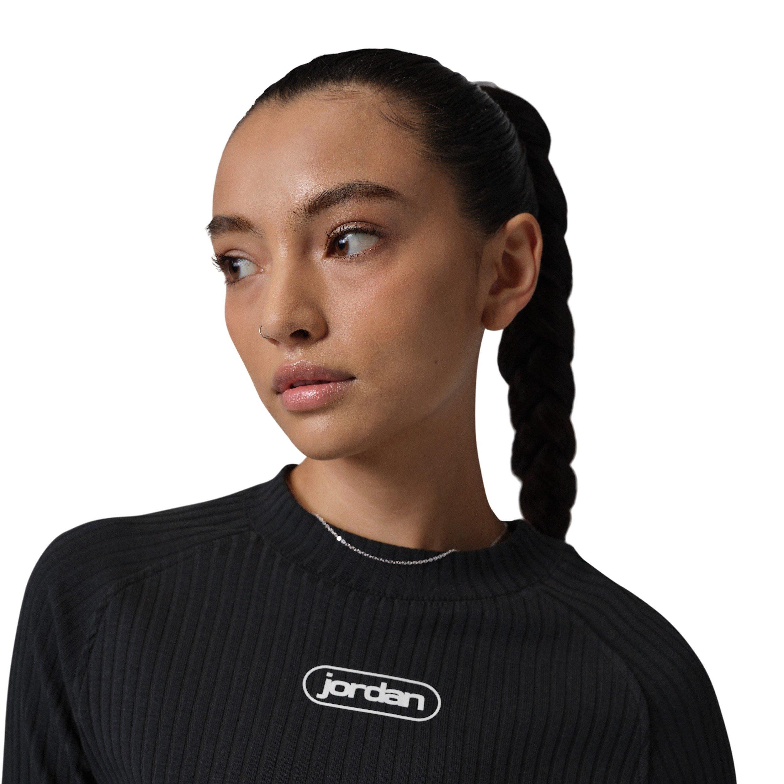 Jordan Women's Flight Long-Sleeve Top - Black - BLACK Thumbnail View 3