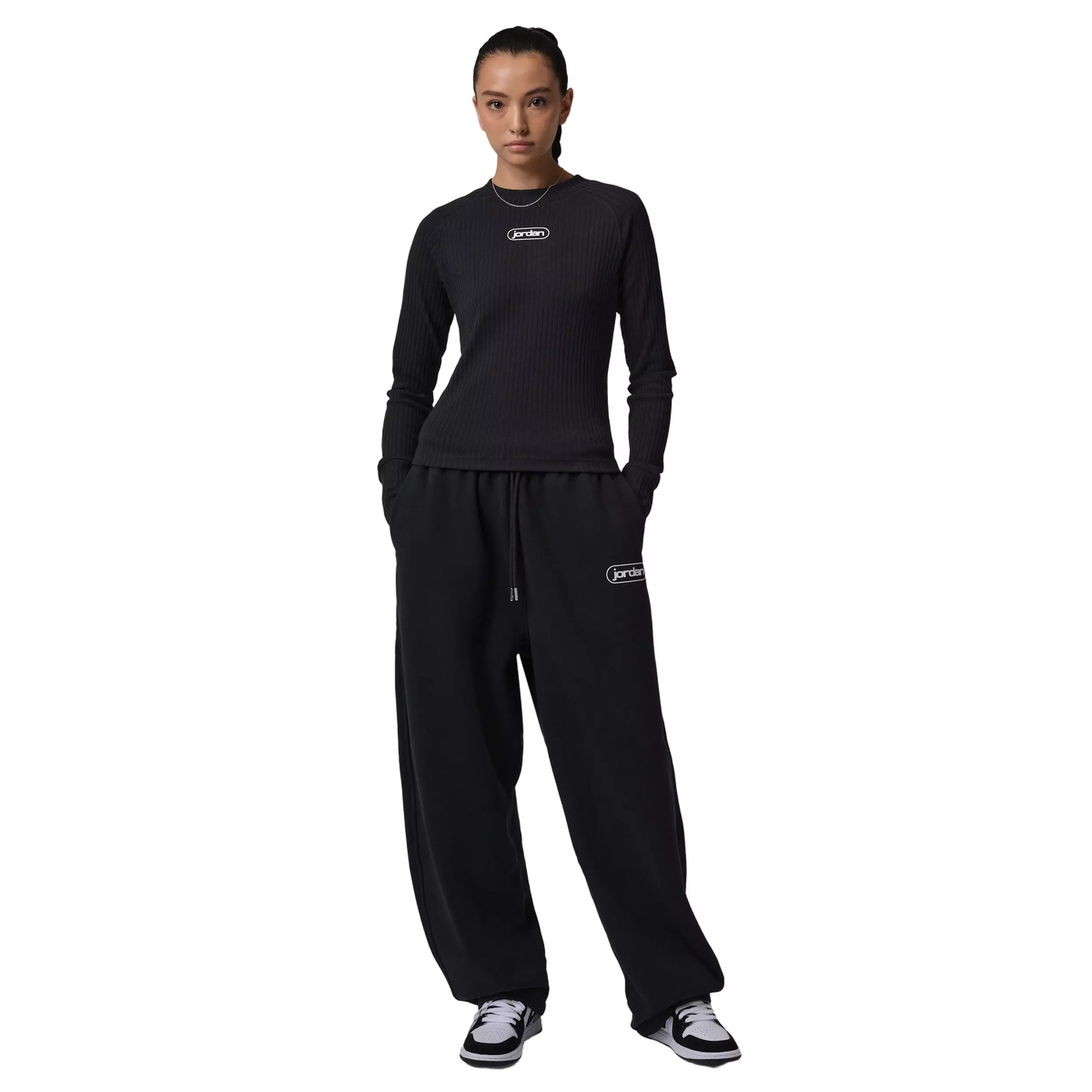 Jordan Women's Flight Long-Sleeve Top - Black - BLACK