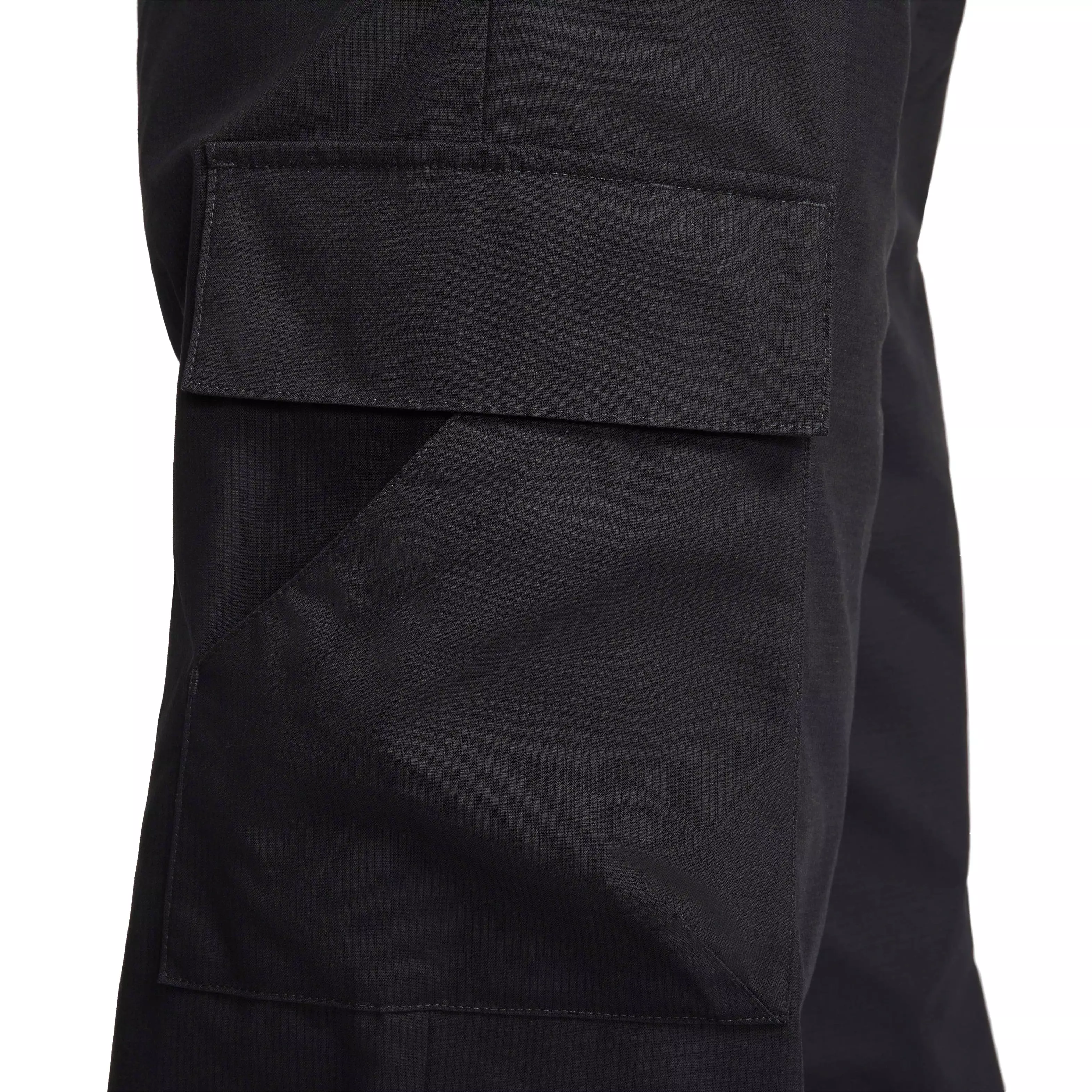 Nike Women's Sportswear Essential Woven Mid-Rise Stardard Cargo Pants - BLACK