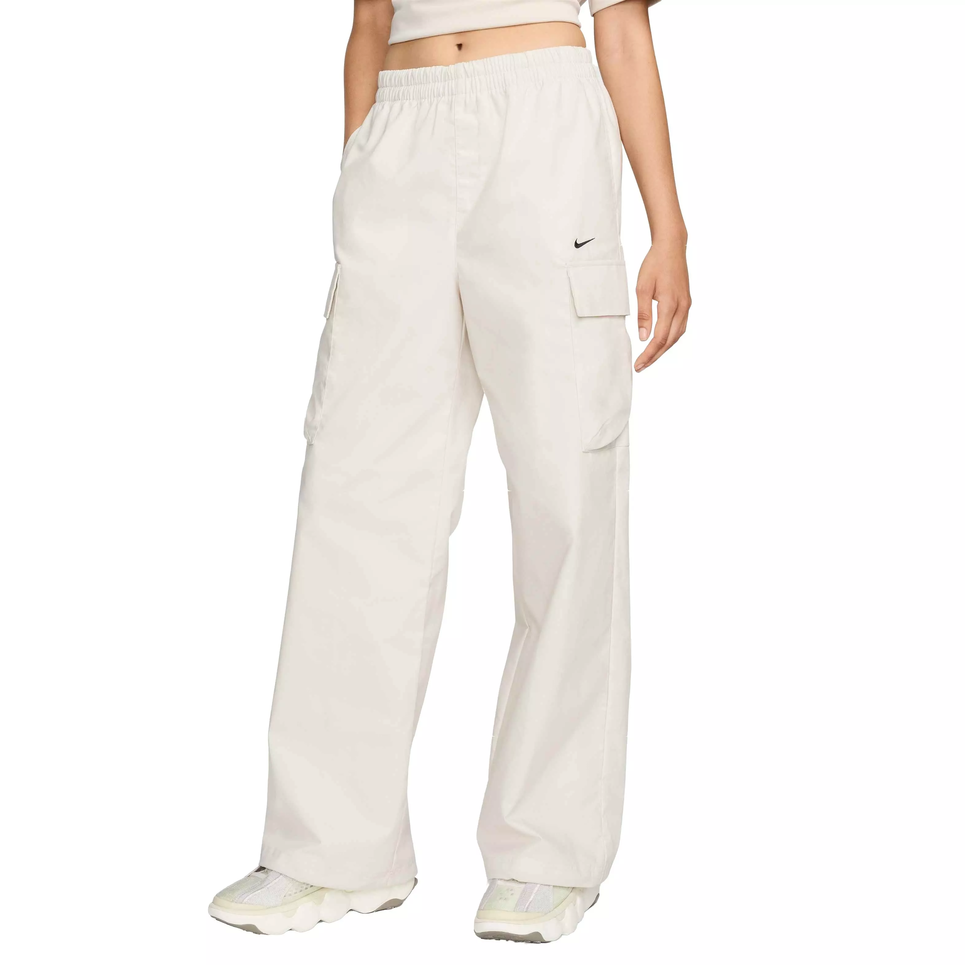 Nike Women's Sportswear Essential Woven Mid-Rise Stardard Cargo Pants - BIRCH HEATHER