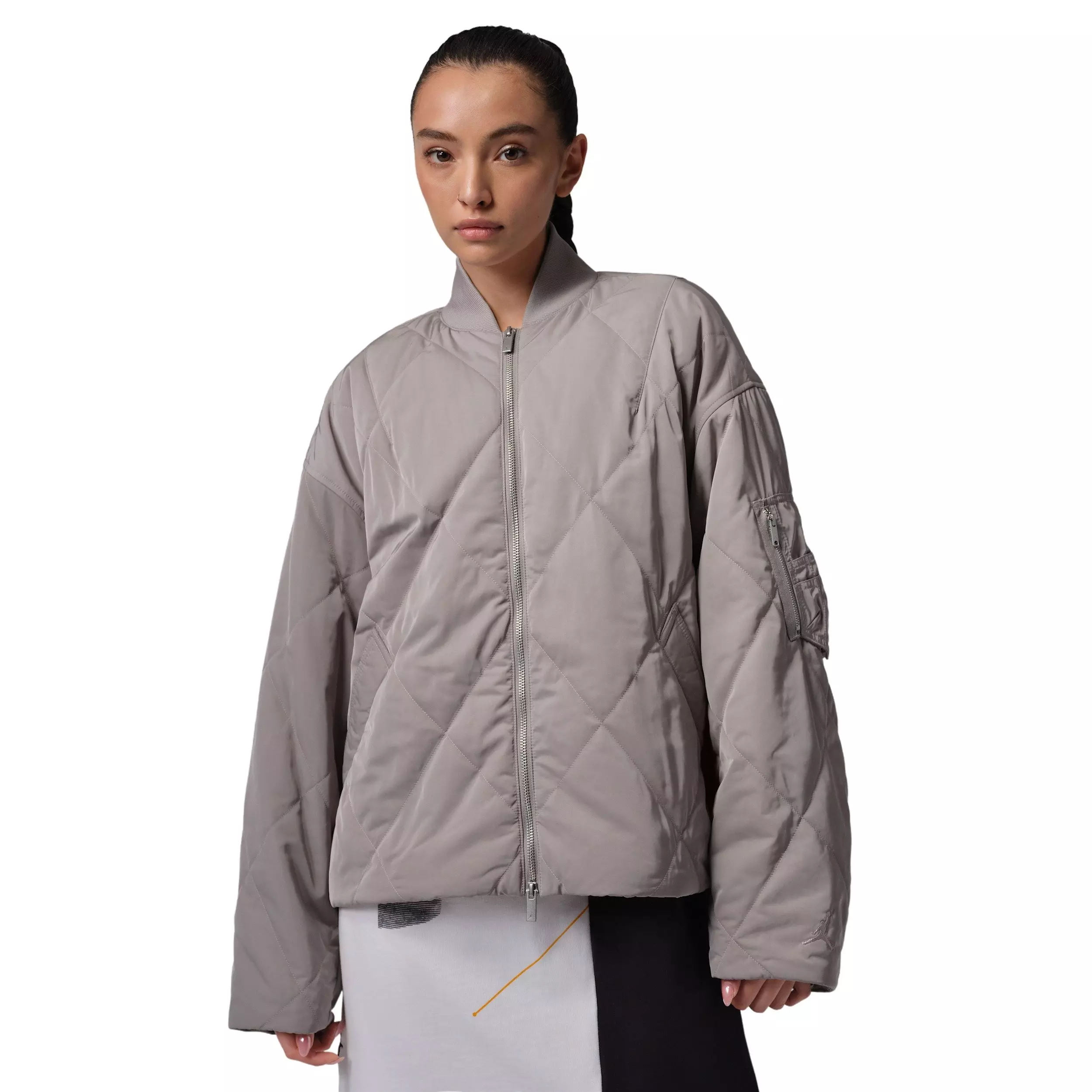Jordan Women's Flight Quilted Renegade Jacket -Stone - STONE