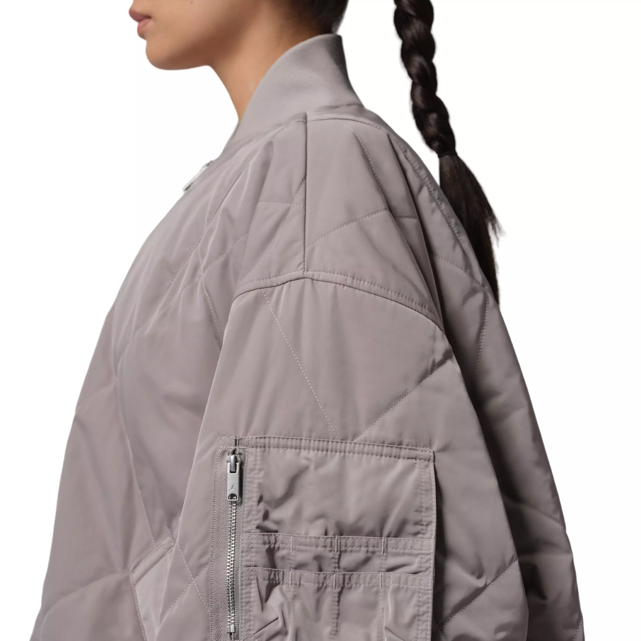 Jordan Women's Flight Quilted Renegade Jacket - Stone - STONE