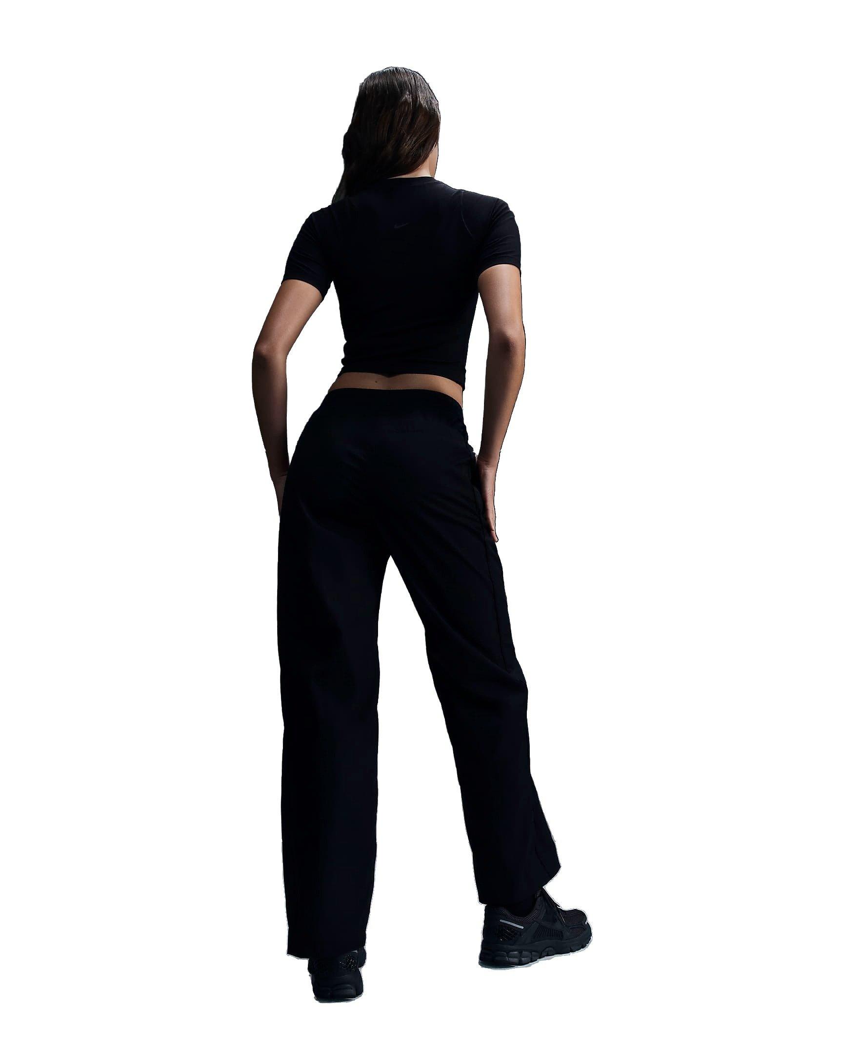 Nike Women's Windrunner High-Waisted Woven Open-Hem Pants - BLACK Thumbnail View 2
