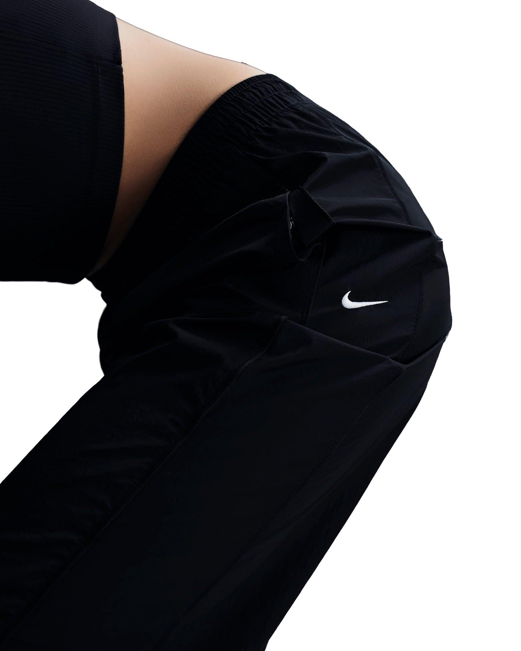 Nike Women's Windrunner High-Waisted Woven Open-Hem Pants - BLACK Thumbnail View 3