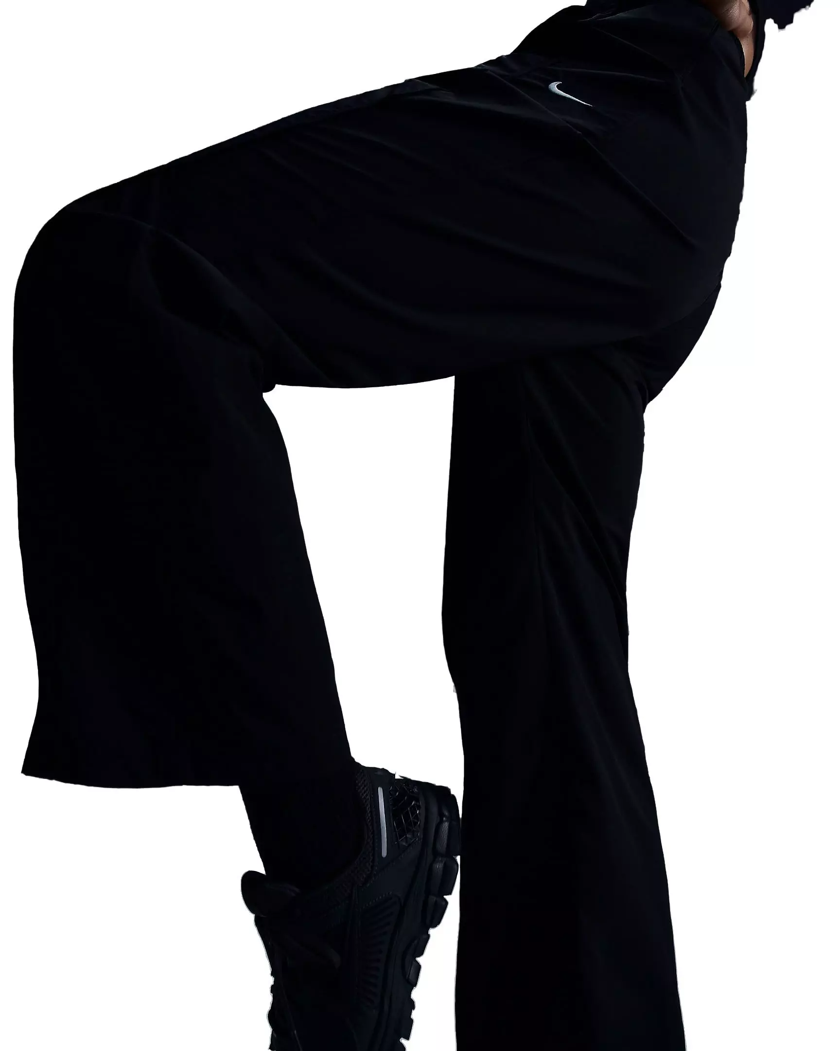 Nike Women's Windrunner High-Waisted Woven Open-Hem Pants - BLACK