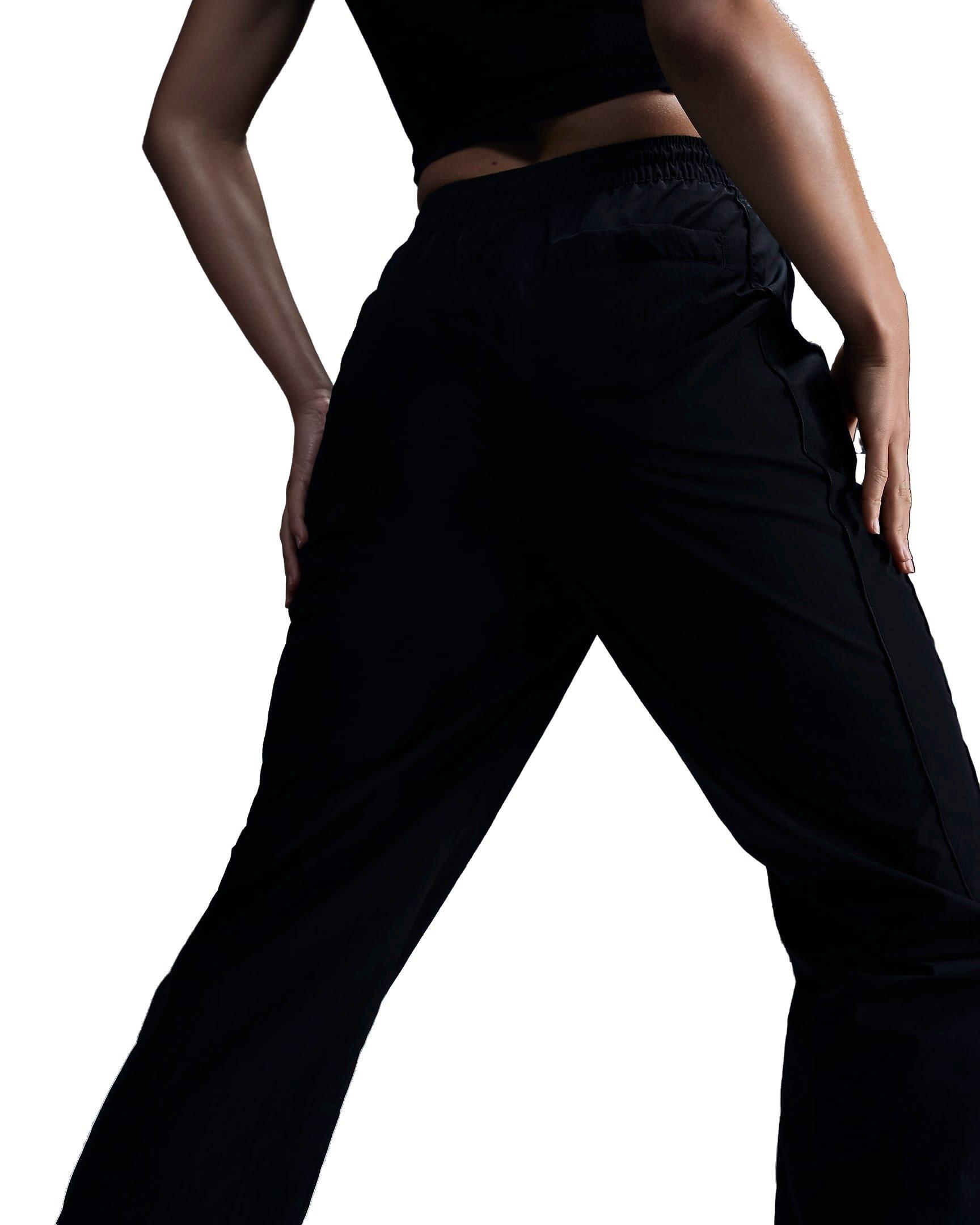 Nike Women's Windrunner High-Waisted Woven Open-Hem Pants - BLACK Thumbnail View 5