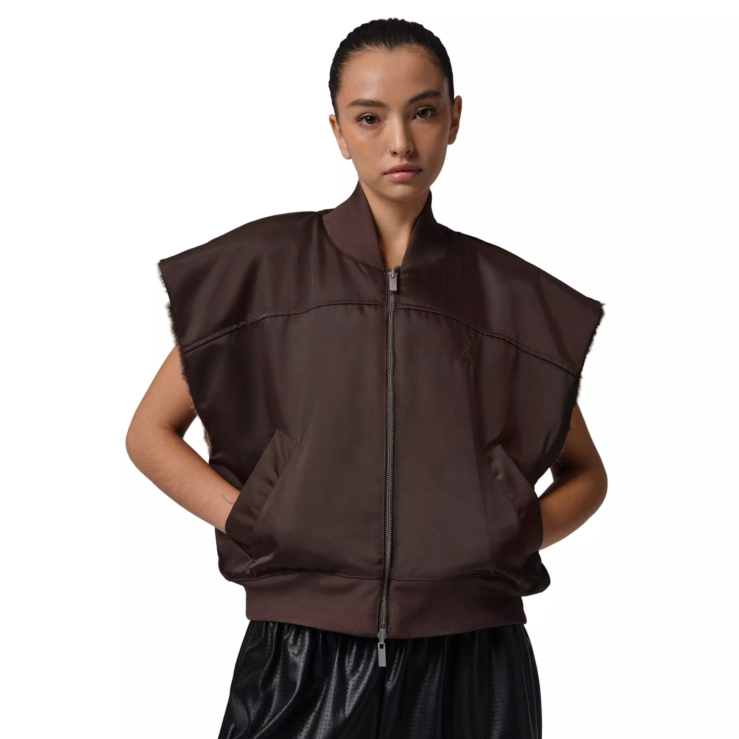 Jordan Women's Flight Reversible Vest  - Brown/Khaki - BROWN/KHAKI