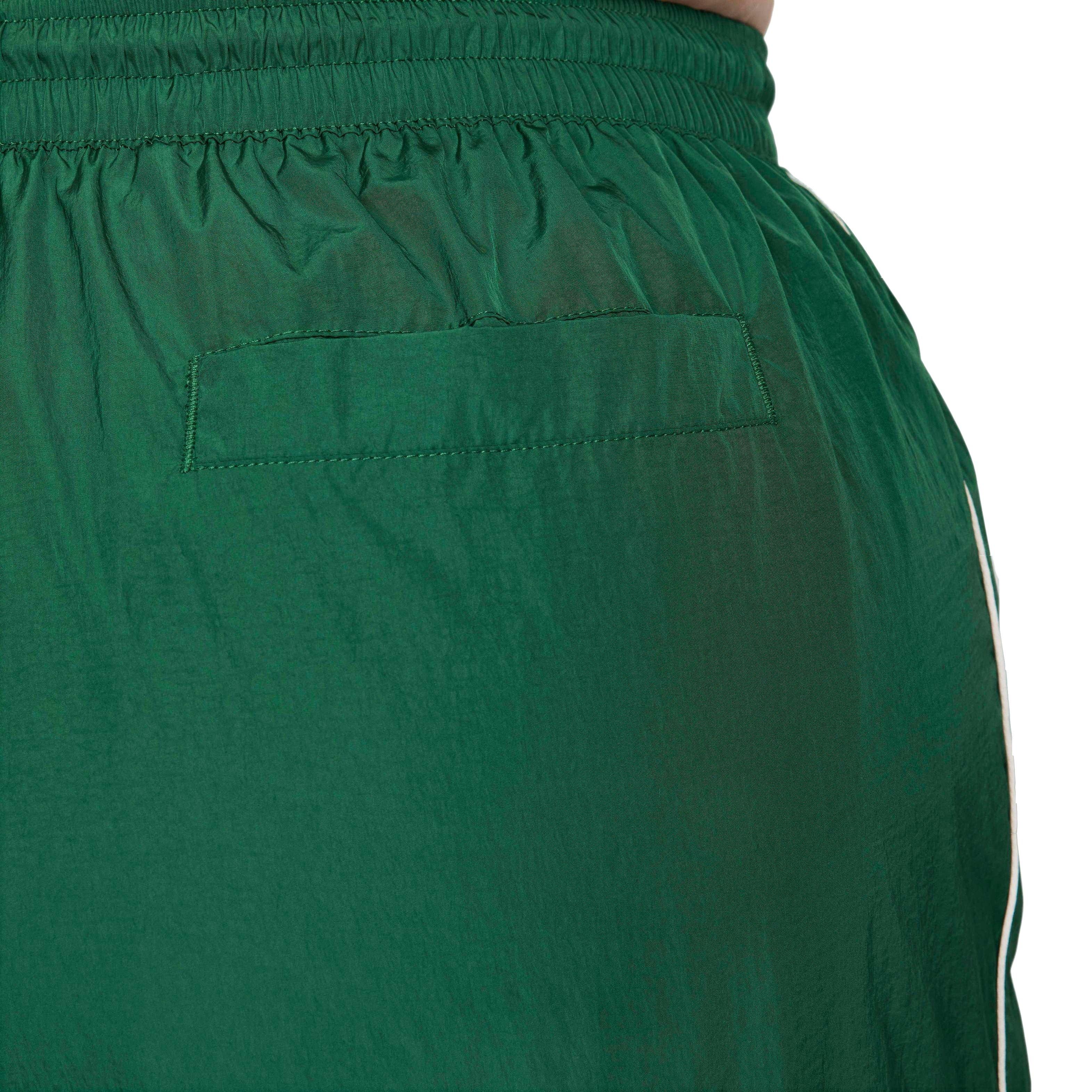Nike Women's Windrunner High-Waisted Open-Hem Woven Pants - GREEN Thumbnail View 4