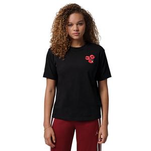 Jordan Women's Flight Short-Sleeve Graphic Kiss T-Shirt -Black
