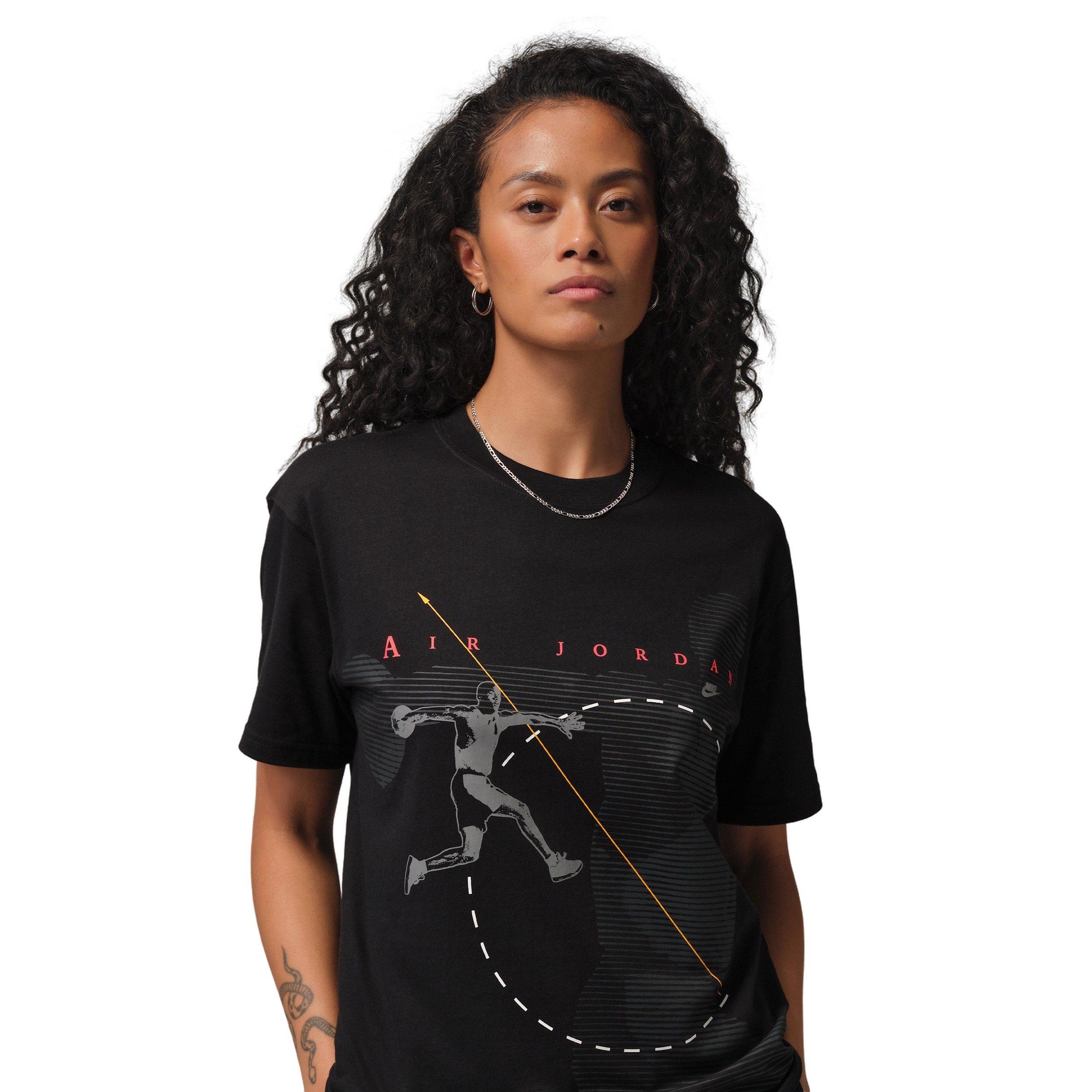 Jordan Women's Flight Graphic Vault T-Shirt - Black - BLACK Thumbnail View 1