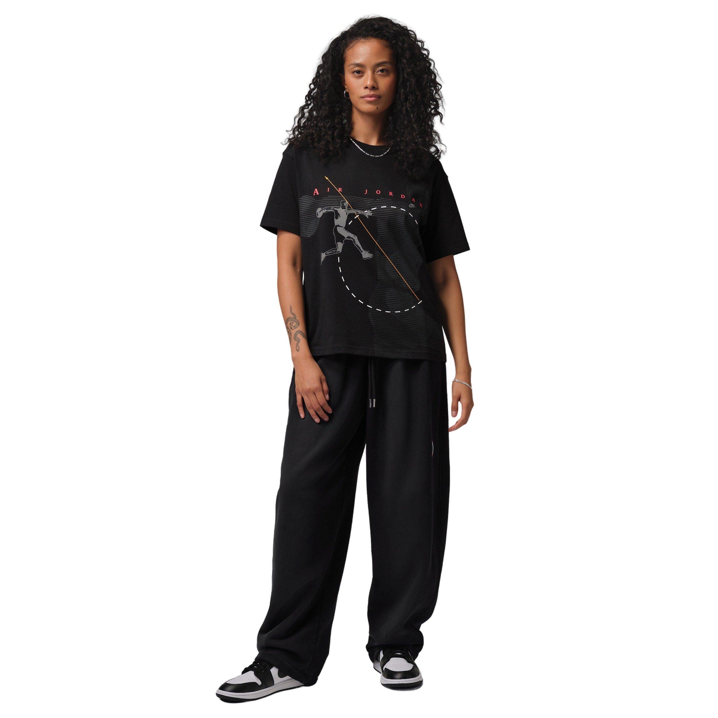 Jordan Women's Flight Graphic Vault T-Shirt - Black - BLACK Thumbnail View 5
