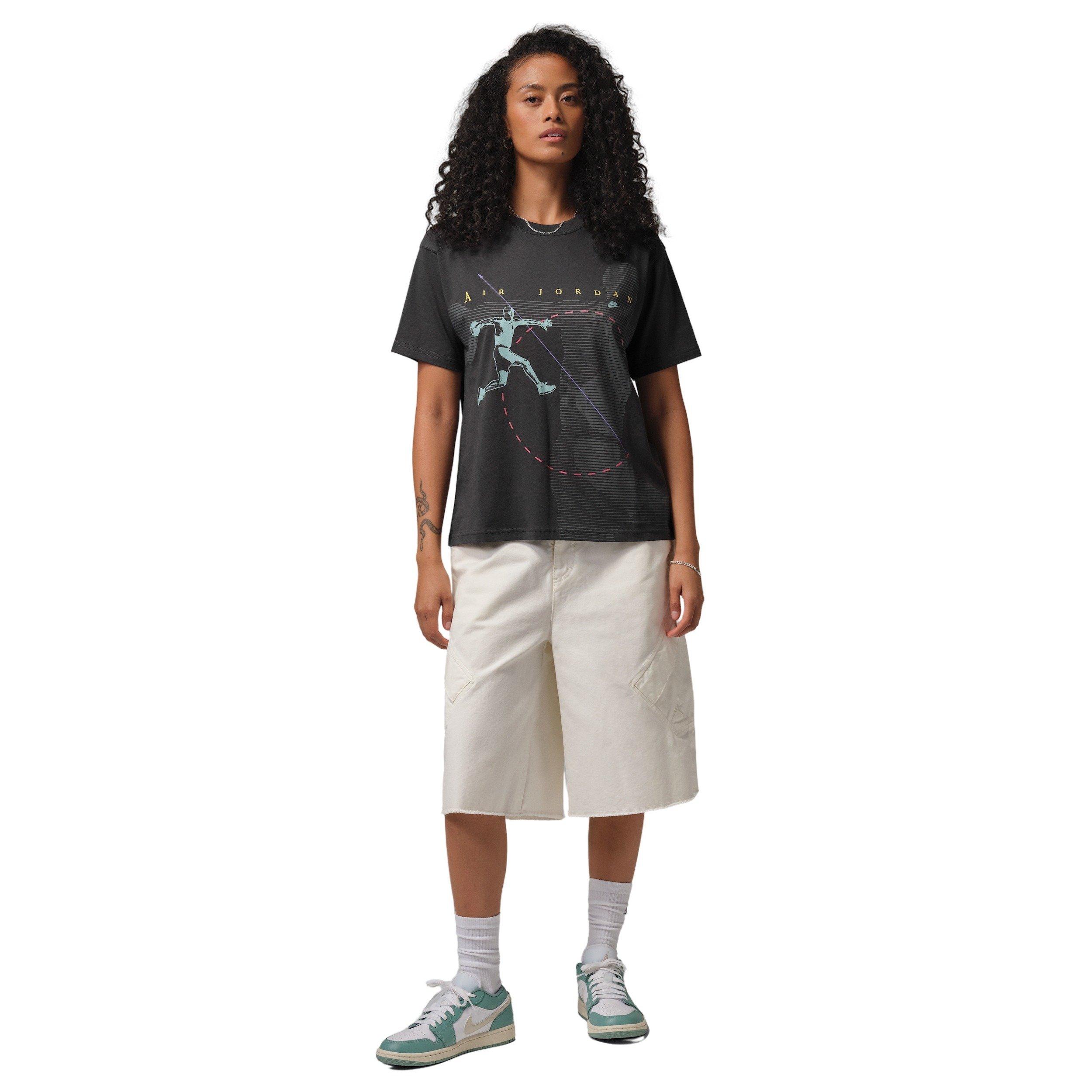 Jordan Women's Flight Graphic Vault T-Shirt -Dk Grey - DARK GREY Thumbnail View 5