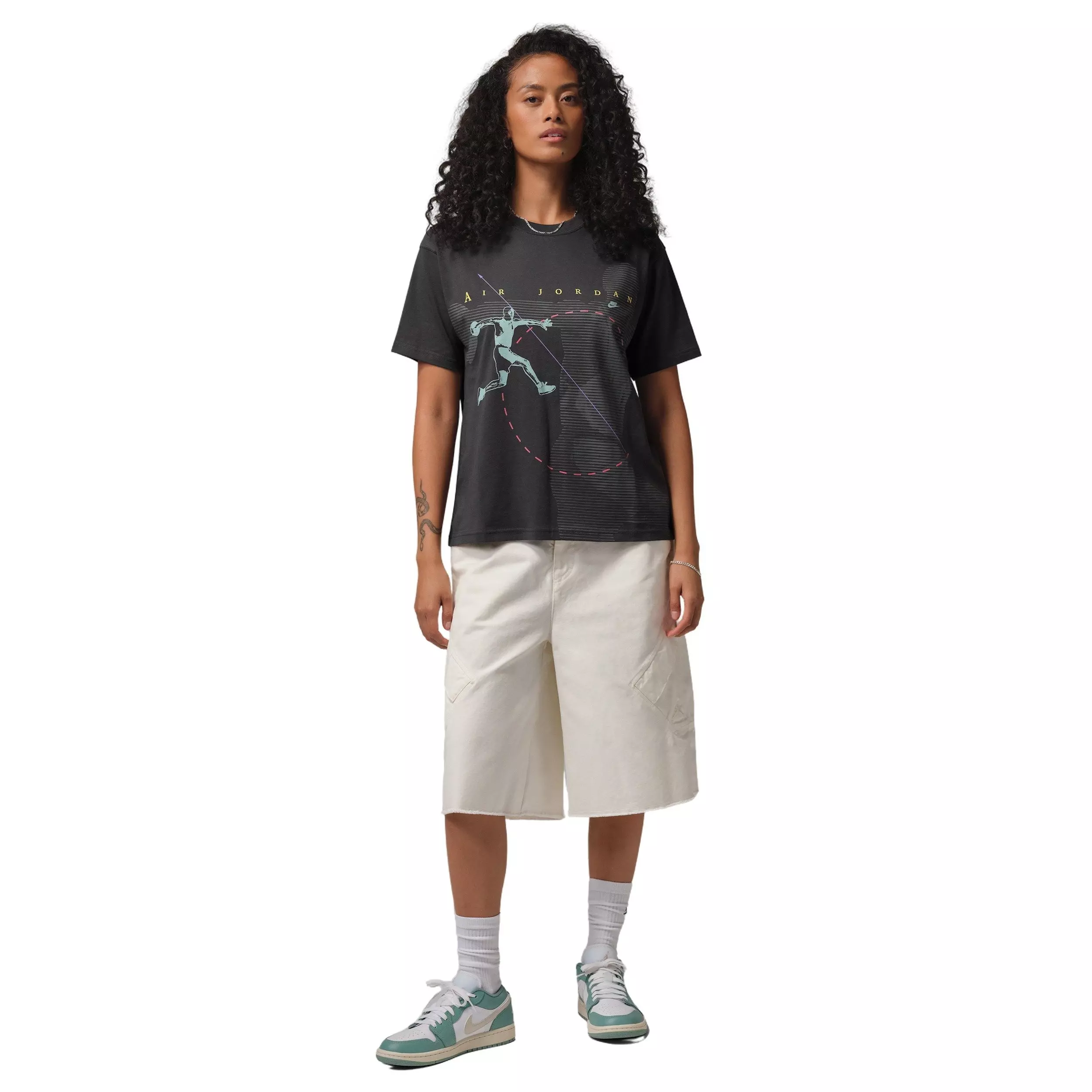 Jordan Women's Flight Graphic Vault T-Shirt -Dk Grey - DARK GREY