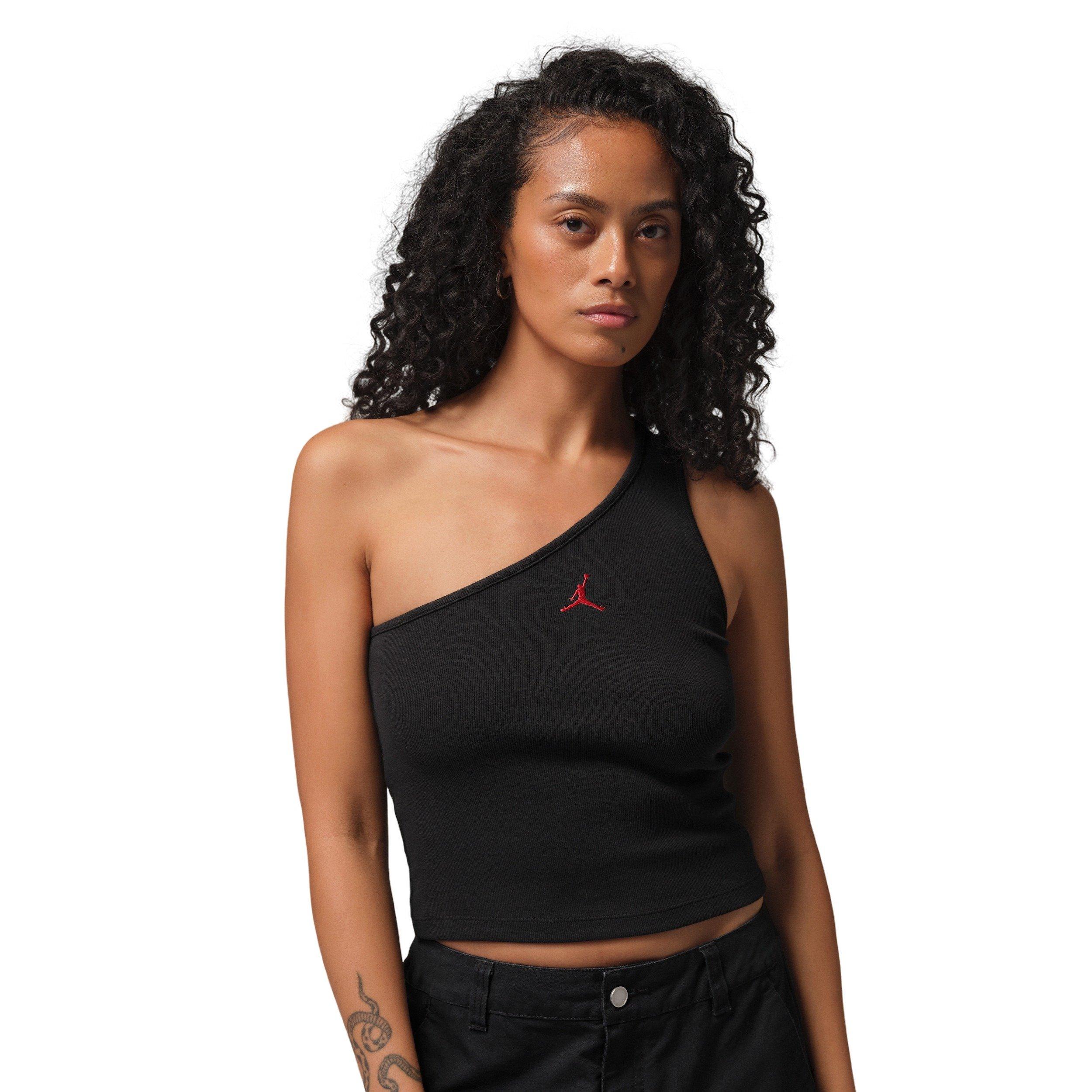 Jordan Women's Flight Asymmetrical Solid D2N Tank Top -Black - BLACK Thumbnail View 1