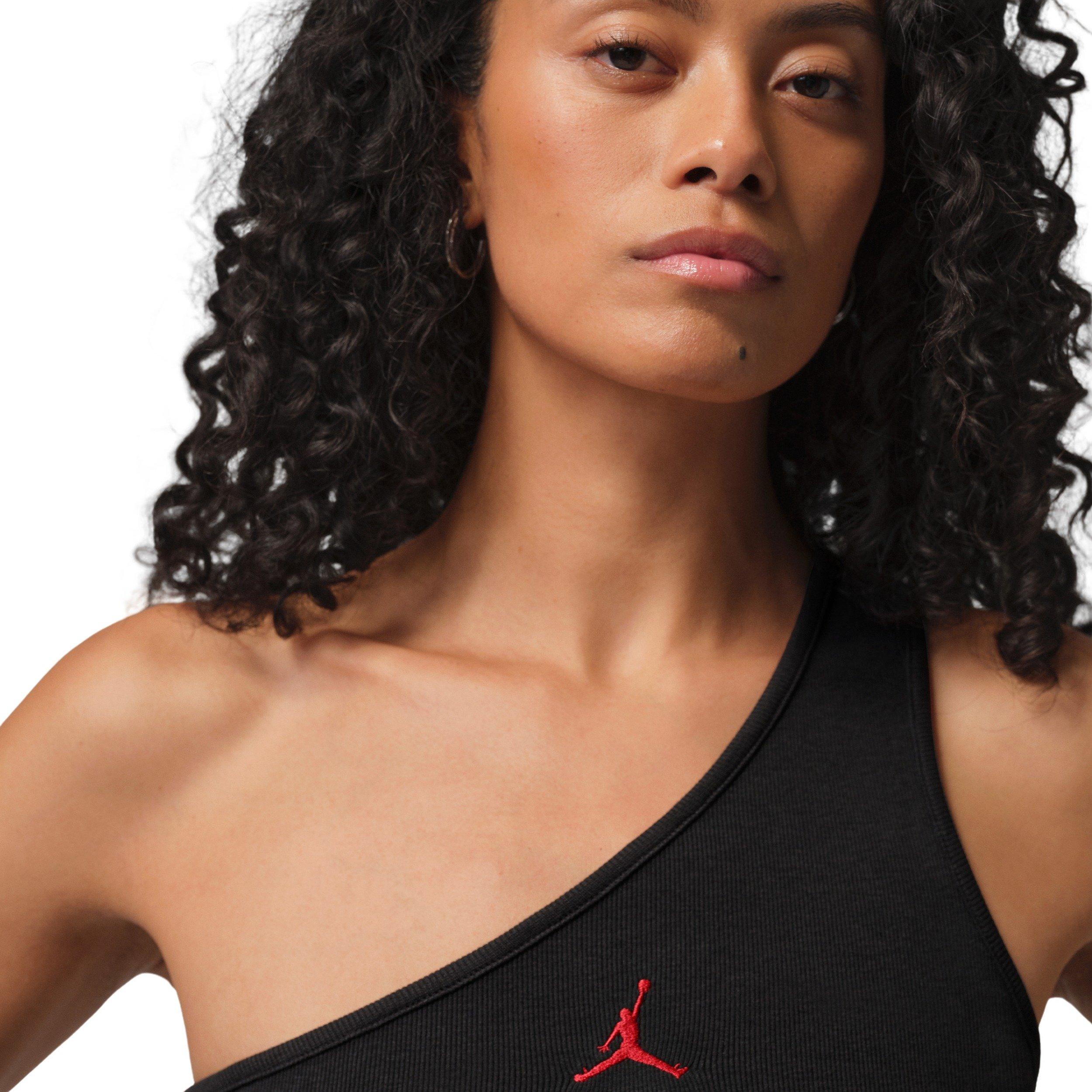 Jordan Women's Flight Asymmetrical Solid D2N Tank Top -Black - BLACK Thumbnail View 3