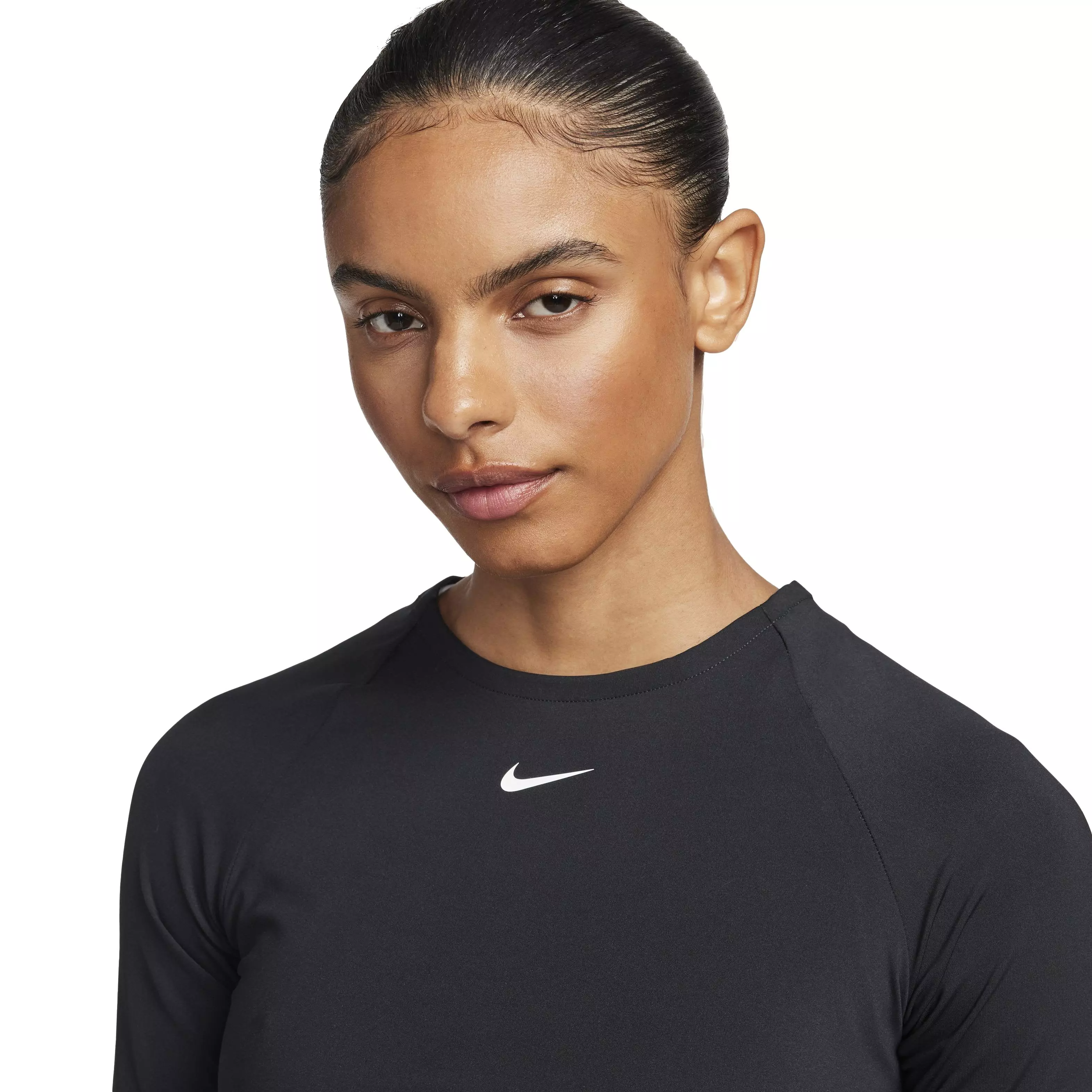Nike Women's Pro Dri-FIT Cropped Long Sleeve Top - BLACK