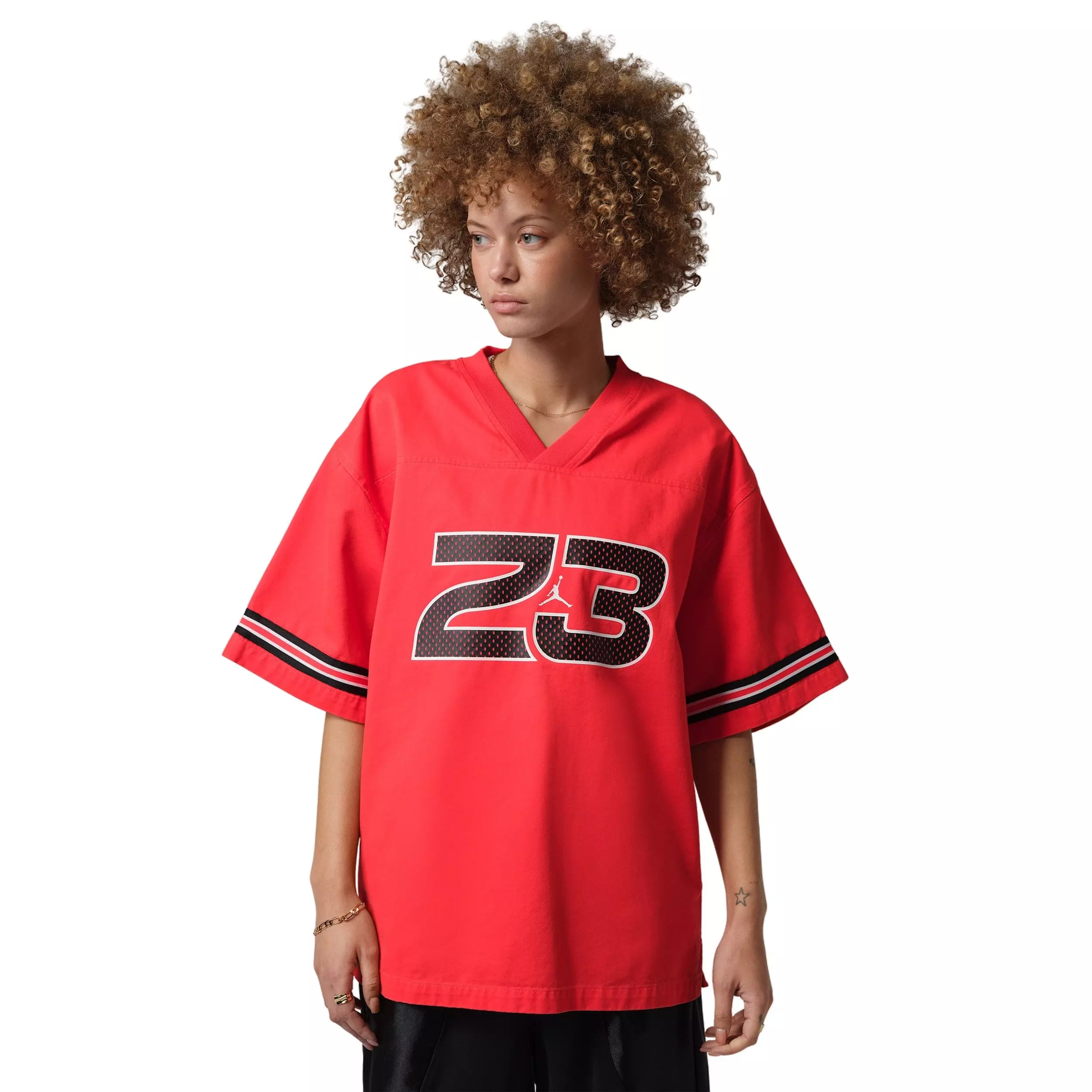 Jordan Women's Flight Woven Jersey Top - Red - RED