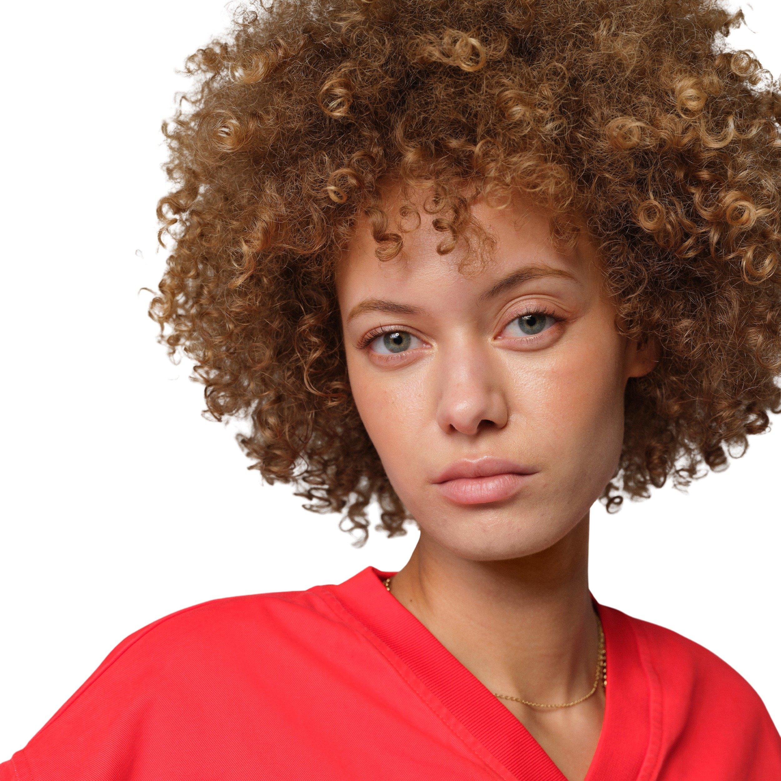 Jordan Women's Flight Woven Jersey Top -Red - RED Thumbnail View 3