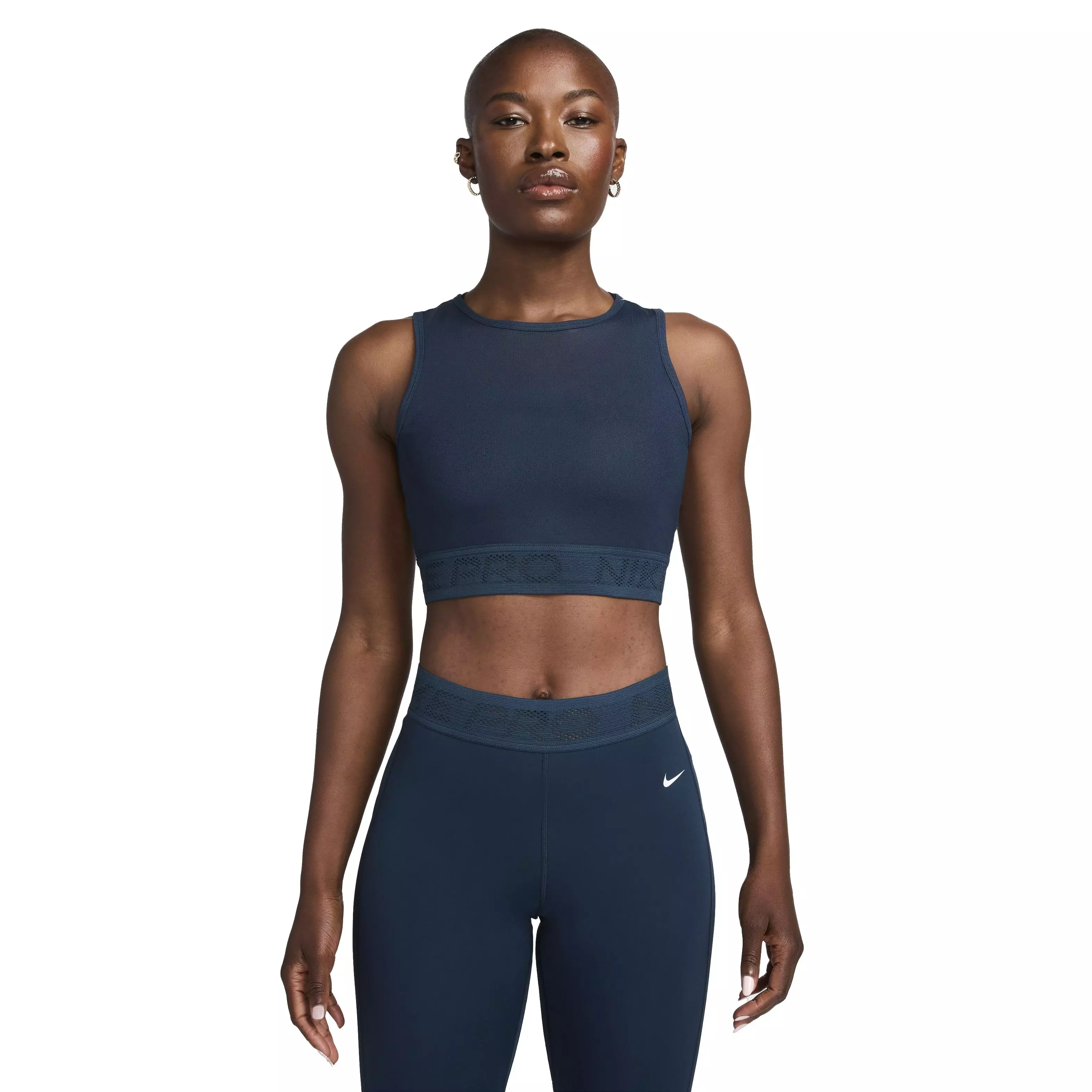 Nike Women's Pro Mesh Tank Top - DARK BLUE