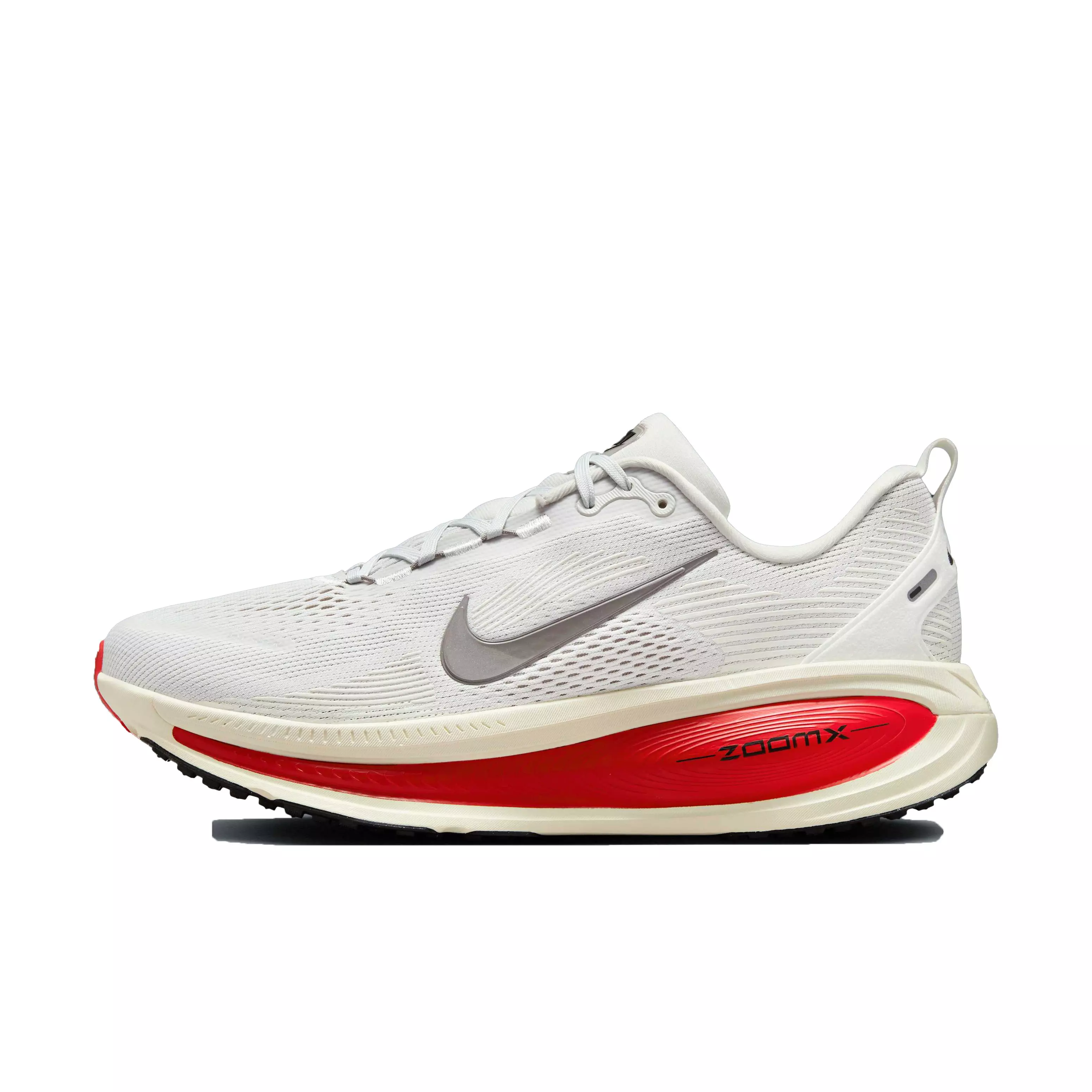 Nike Vomero 18 "Platinum Tint/Siren Red/Light Smoke Grey/Metallic Pewter" Men's Running Shoe - PLATINUM/RED/LT GREY/PEWTER