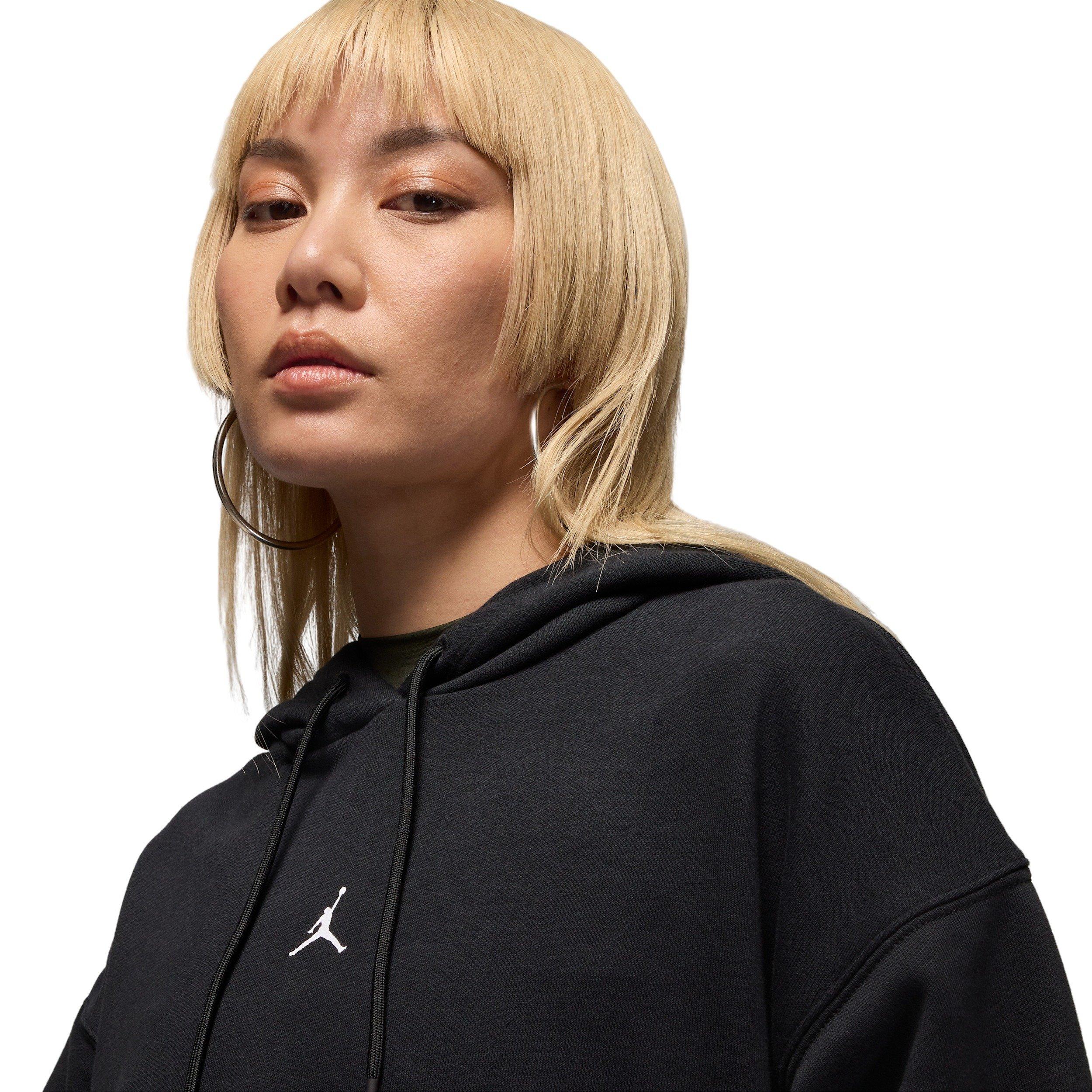 Jordan Women's Sport Crossover Dri-FIT Fleece Hoodie - Black - BLACK Thumbnail View 3