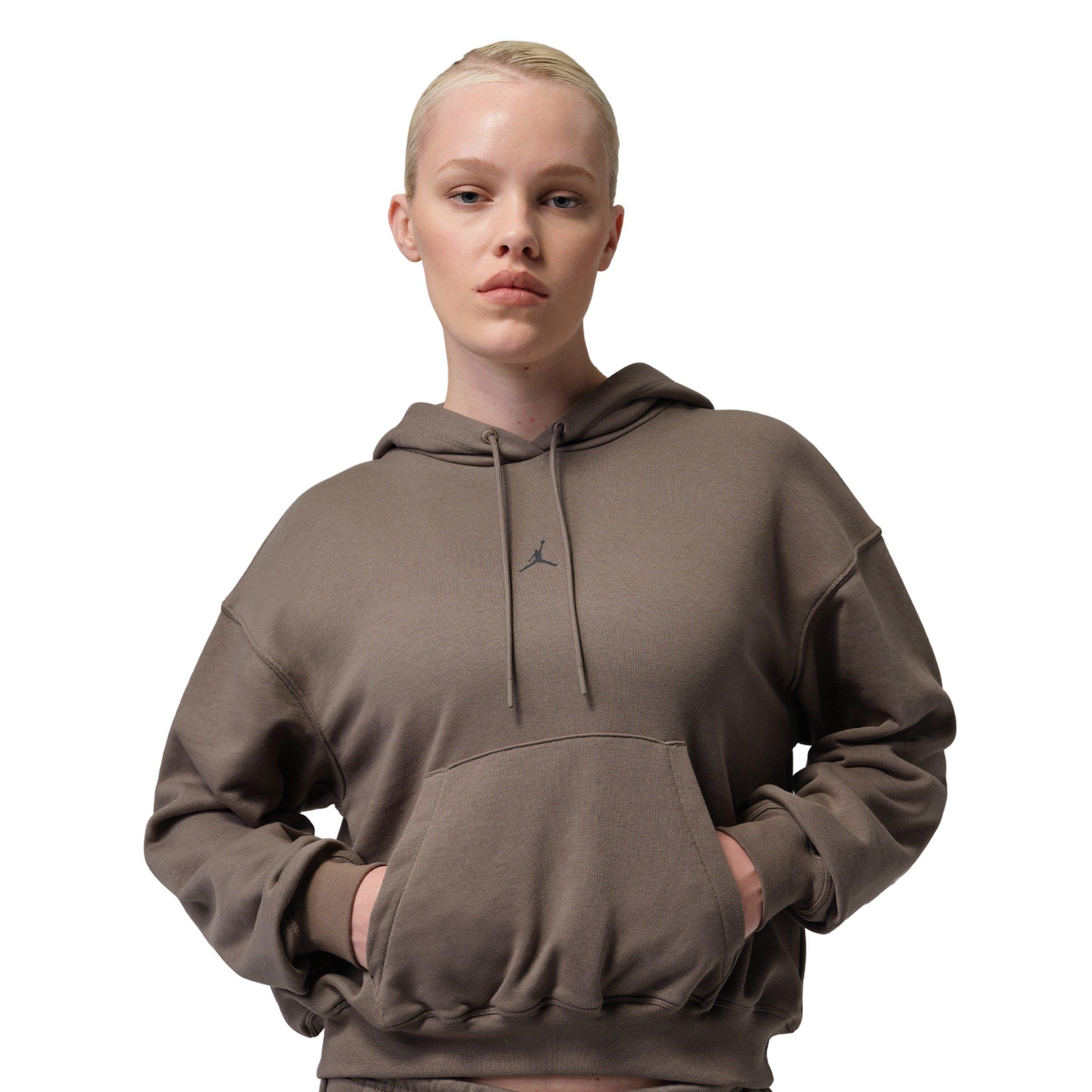 Jordan Women's Sport Crossover Dri-FIT Fleece Hoodie -Grey - GREY Thumbnail View 1