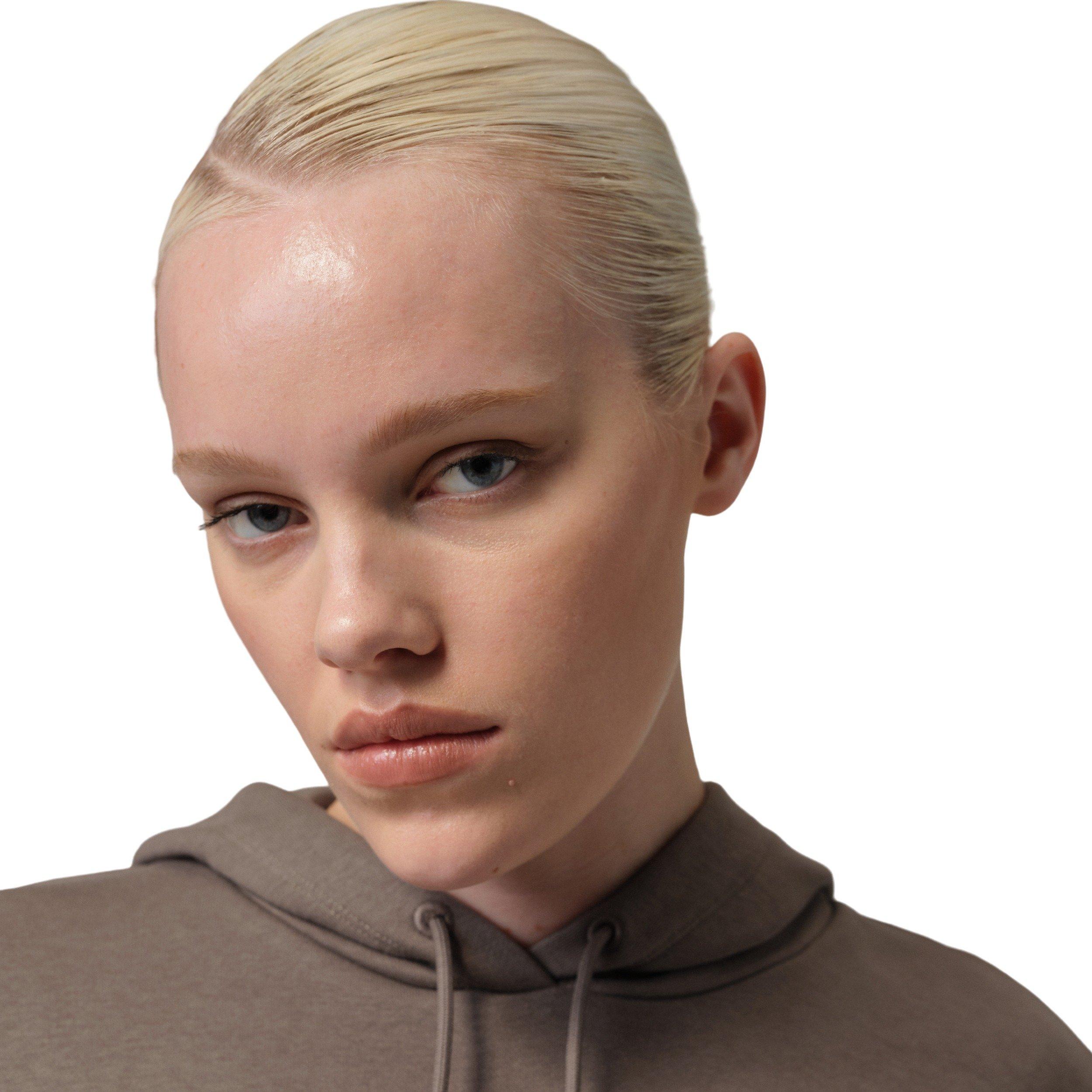 Jordan Women's Sport Crossover Dri-FIT Fleece Hoodie -Grey - GREY Thumbnail View 3