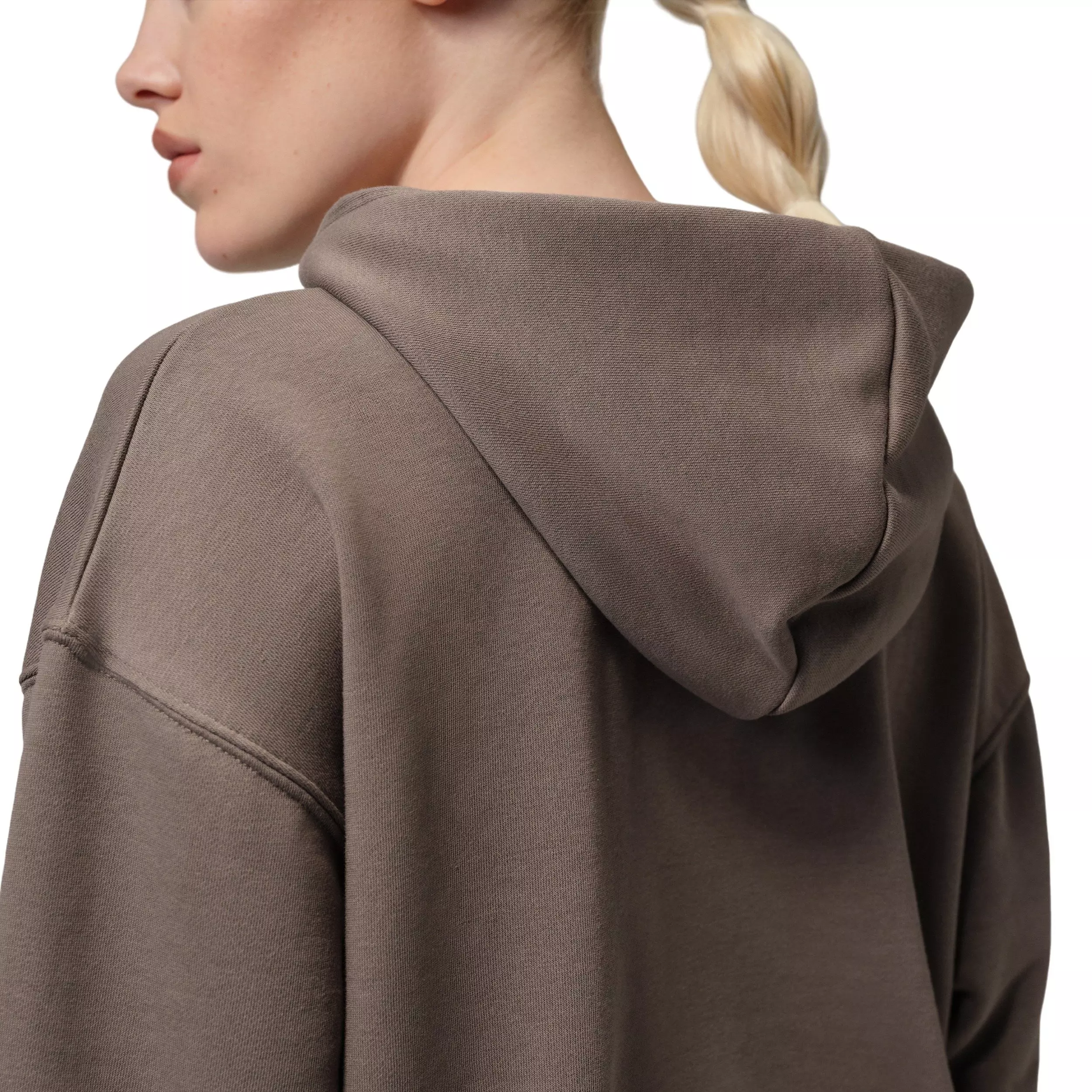 Jordan Women's Sport Crossover Dri-FIT Fleece Hoodie - Grey - GREY