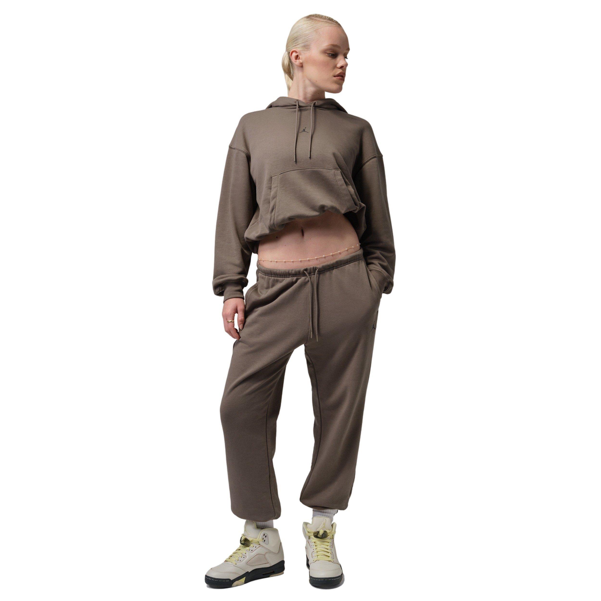 Jordan Women's Sport Crossover Dri-FIT Fleece Hoodie - Grey - GREY Thumbnail View 6