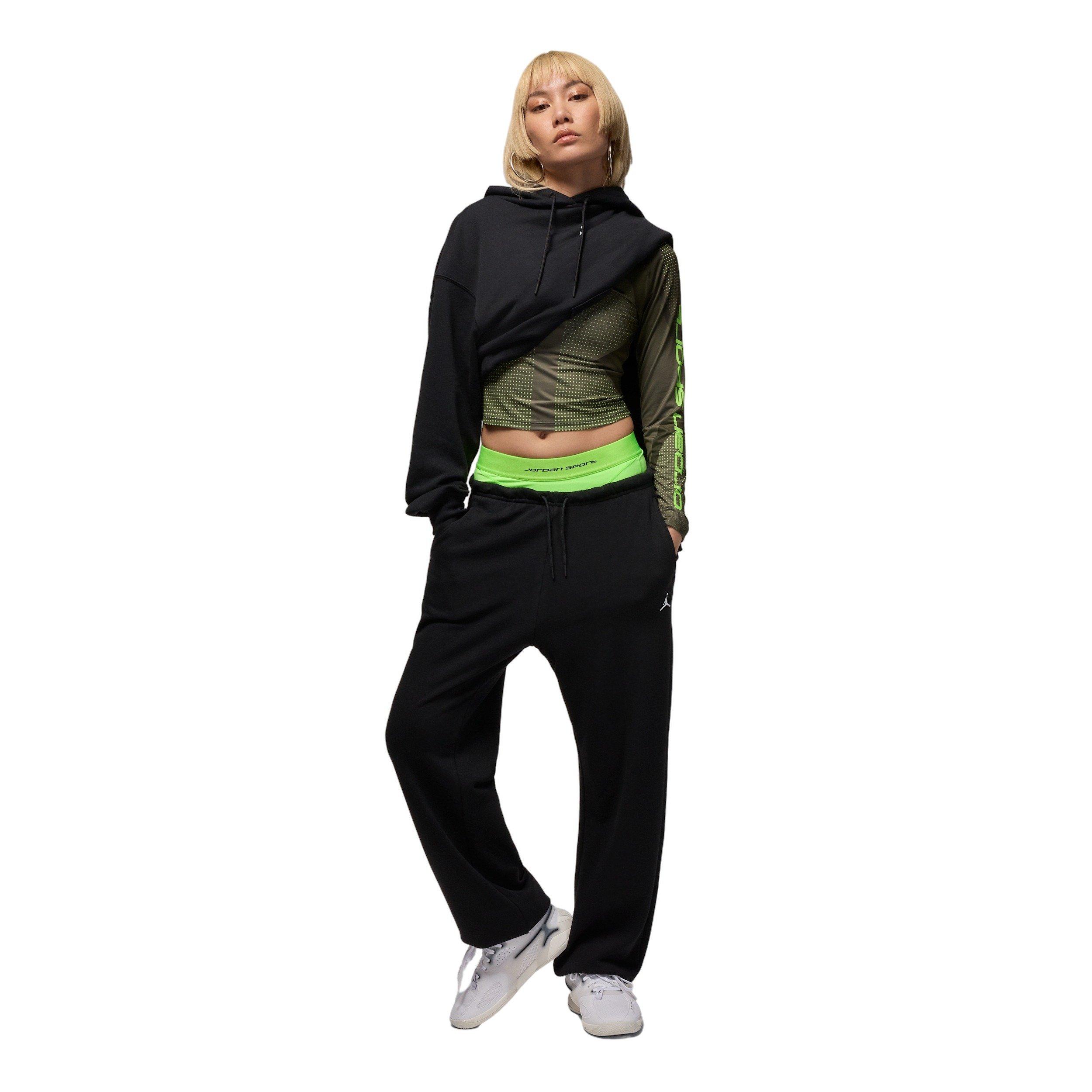 Jordan Women's Sport Crossover Dri-FIT Fleece Pants - Black - BLACK Thumbnail View 5