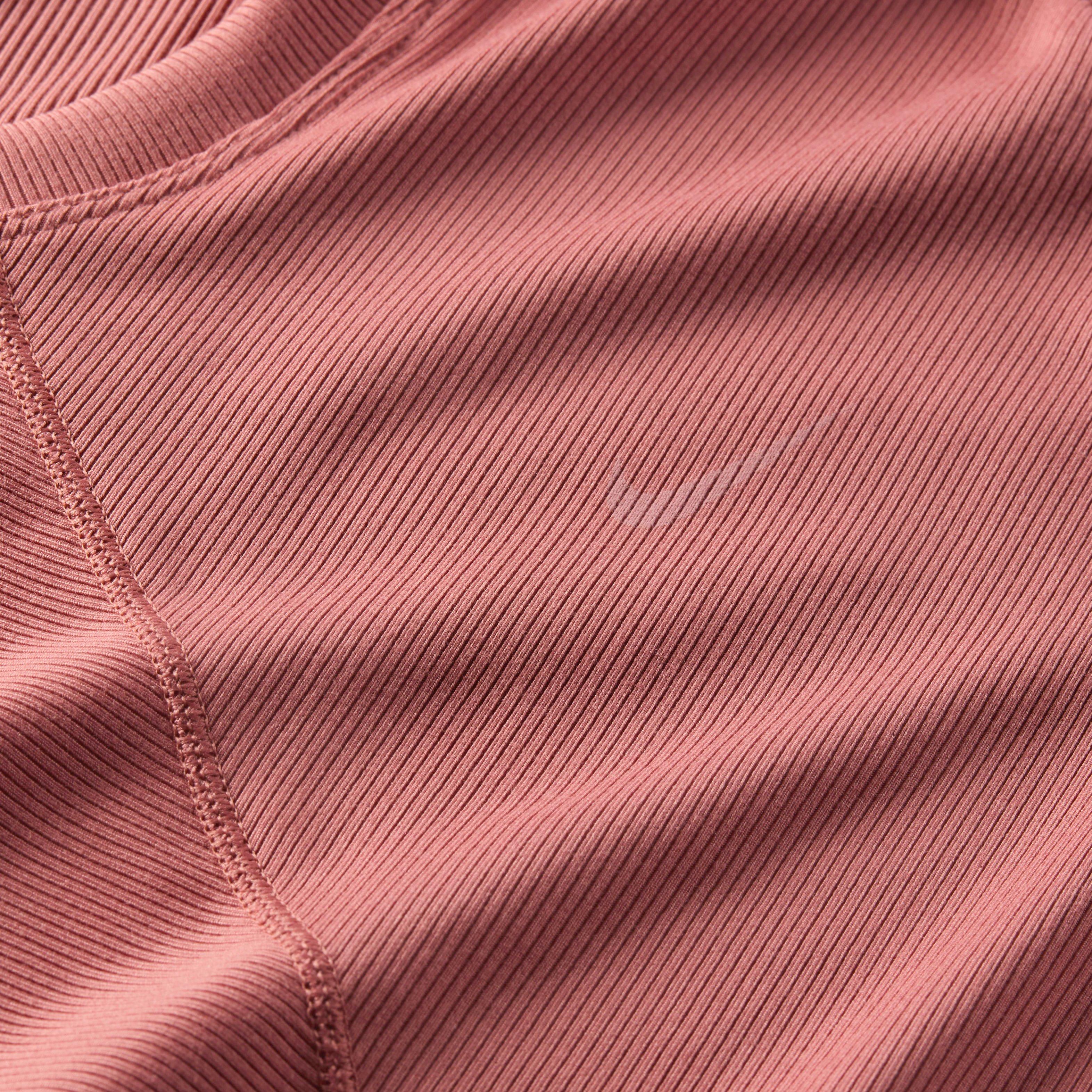 Nike Women's One Fitted Rib Dri-FIT Short Sleeve Cropped Top - PINK Thumbnail View 6