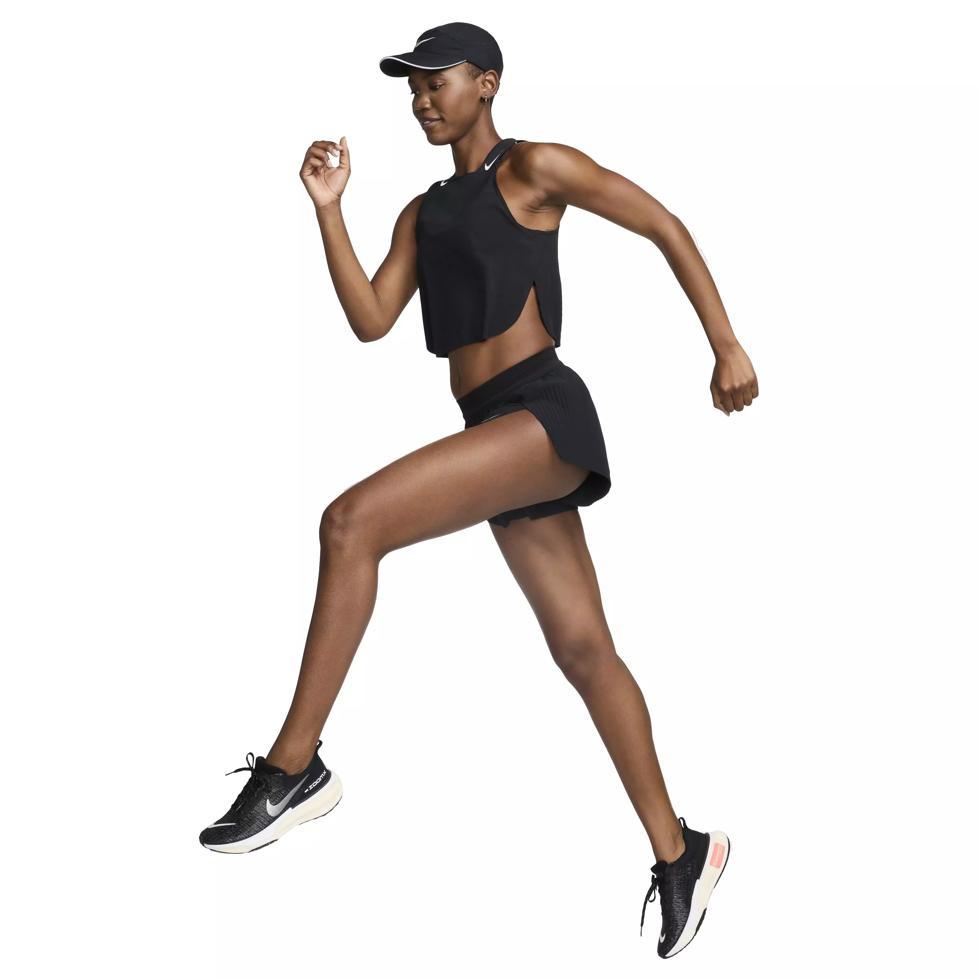 Nike Women's AeroSwift Dri-FIT ADV Cropped Running Tank - BLACK