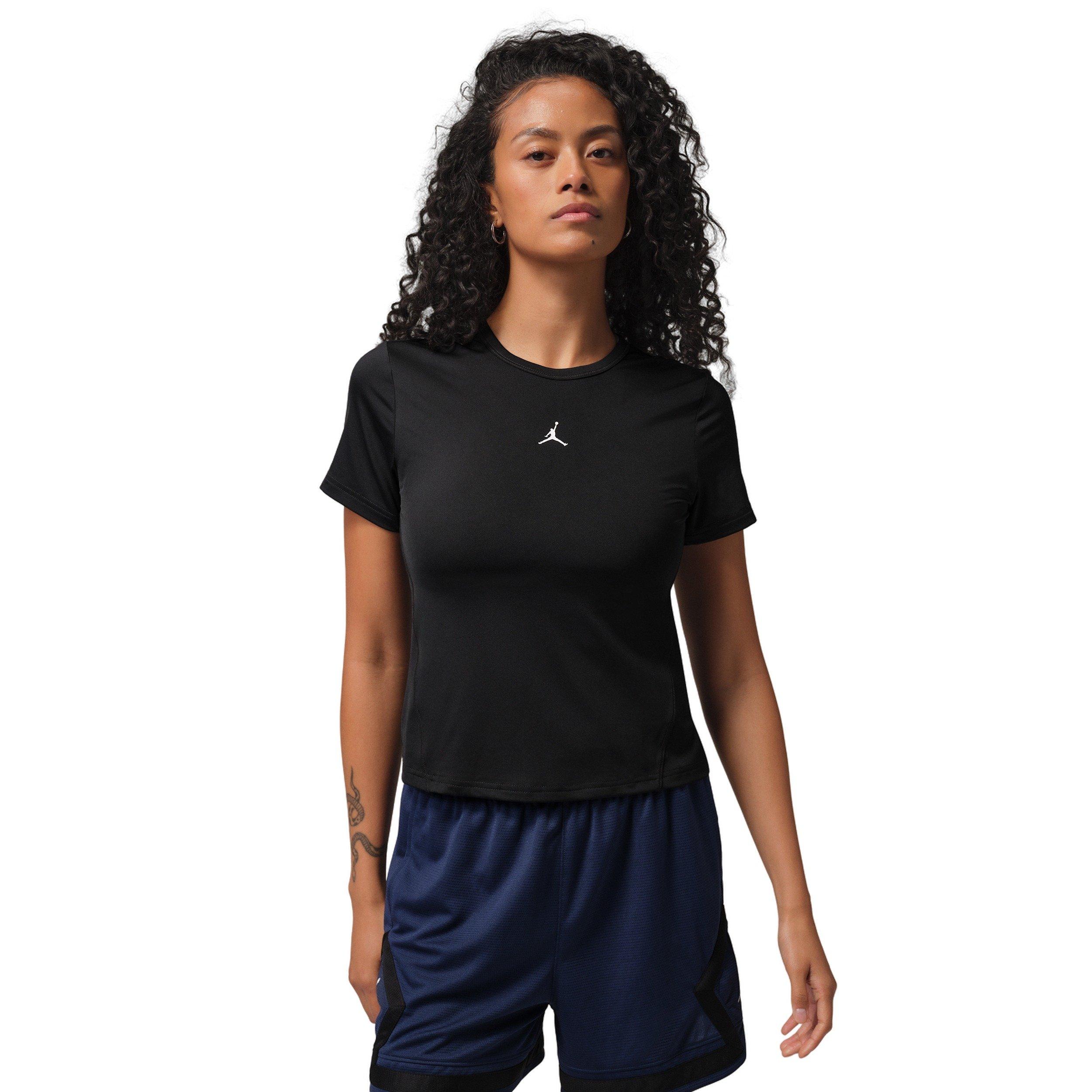 Jordan Women's Sports Essentials Dri-FIT Short-Sleeve Top - Black - BLACK Thumbnail View 1