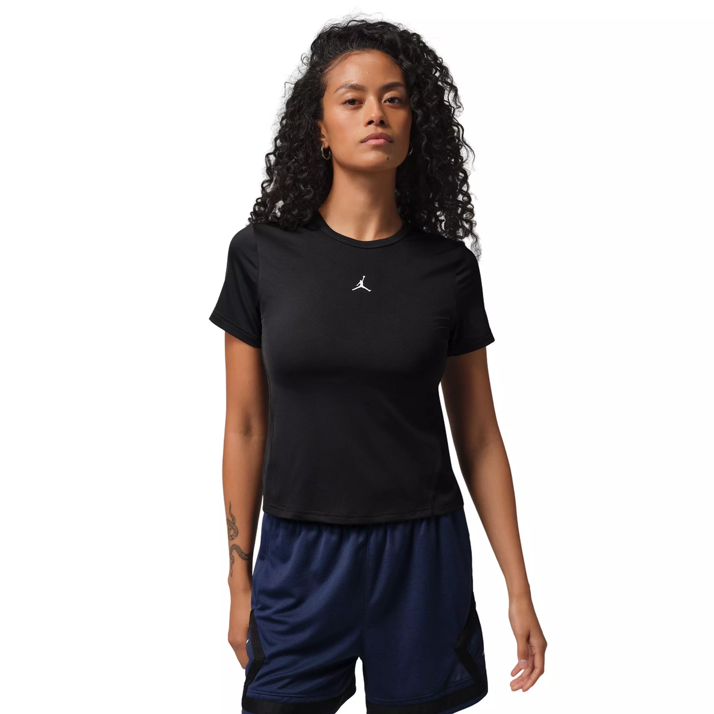 Jordan Women's Sports Essentials Dri-FIT Short-Sleeve Top - Black - BLACK