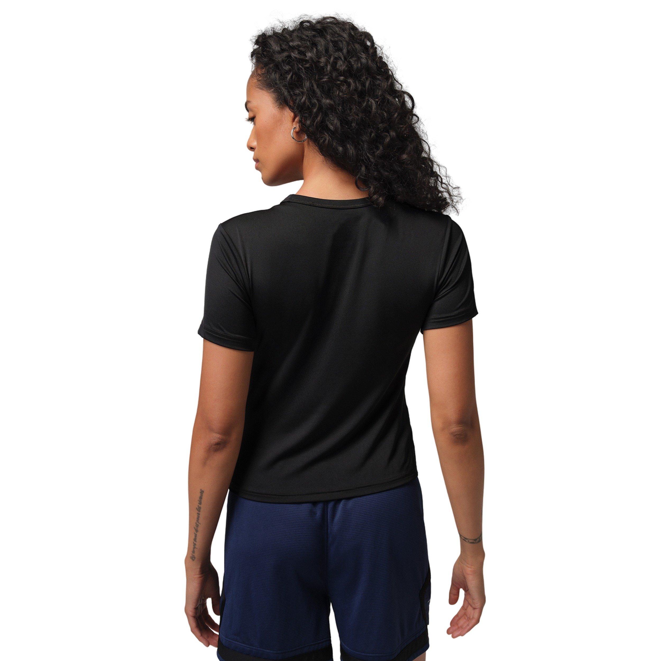 Jordan Women's Sports Essentials Dri-FIT Short-Sleeve Top - Black - BLACK Thumbnail View 2