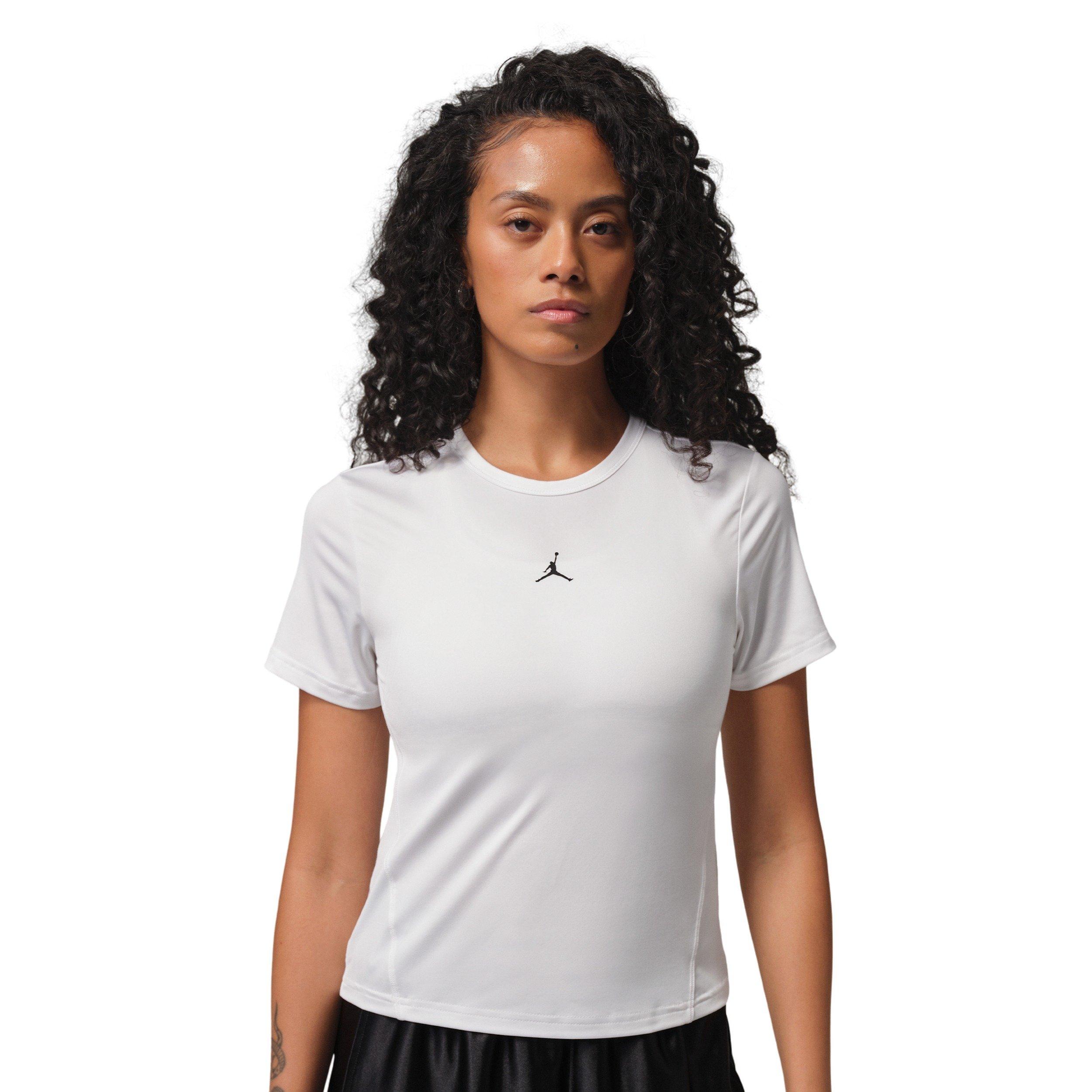 Jordan Women's Sports Essentials Dri-FIT Short-Sleeve Top - White - WHITE Thumbnail View 1