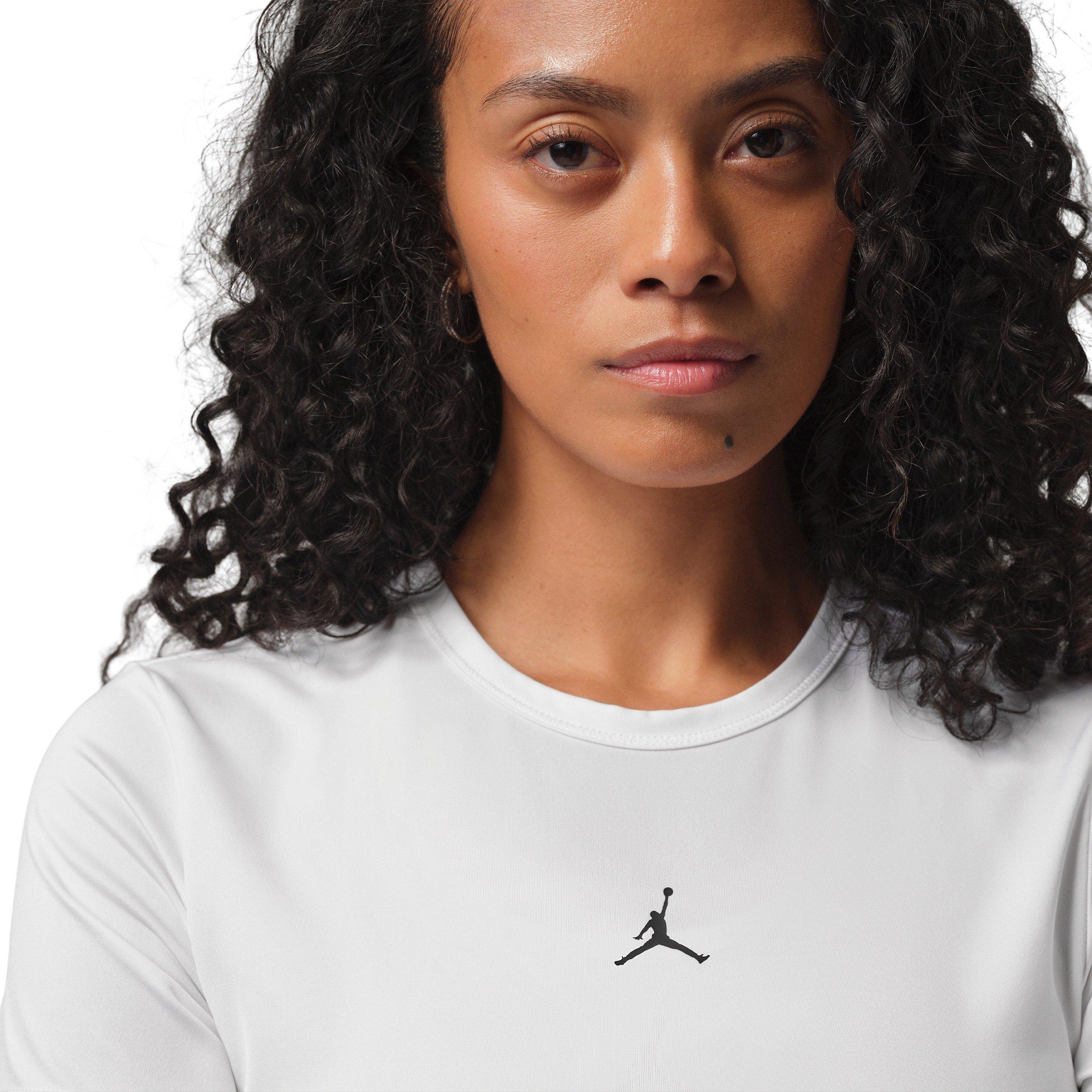 Jordan Women's Sports Essentials Dri-FIT Short-Sleeve Top - White - WHITE Thumbnail View 3