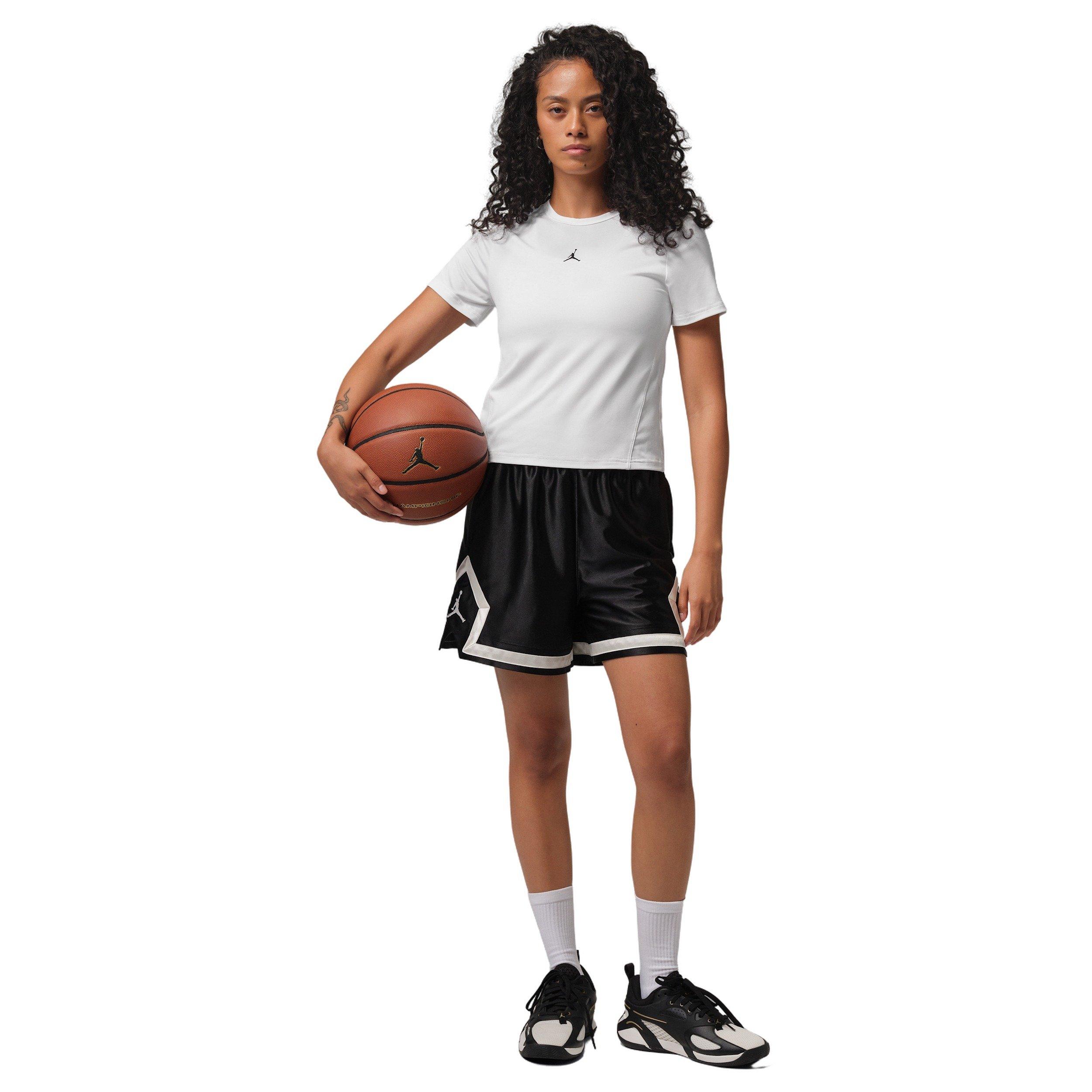 Jordan Women's Sports Essentials Dri-FIT Short-Sleeve Top - White - WHITE Thumbnail View 4