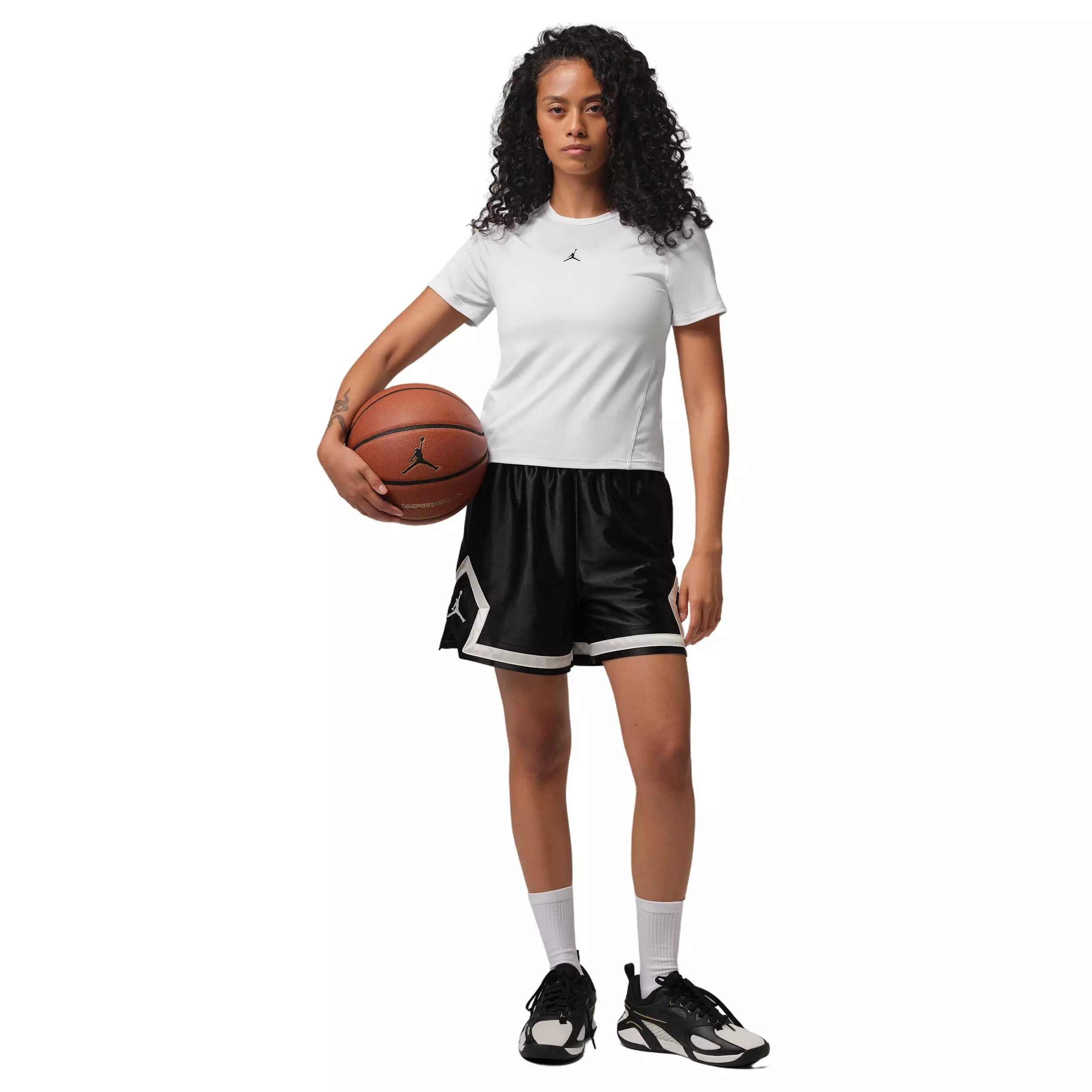 Jordan Women's Sports Essentials Dri-FIT Short-Sleeve Top - White - WHITE