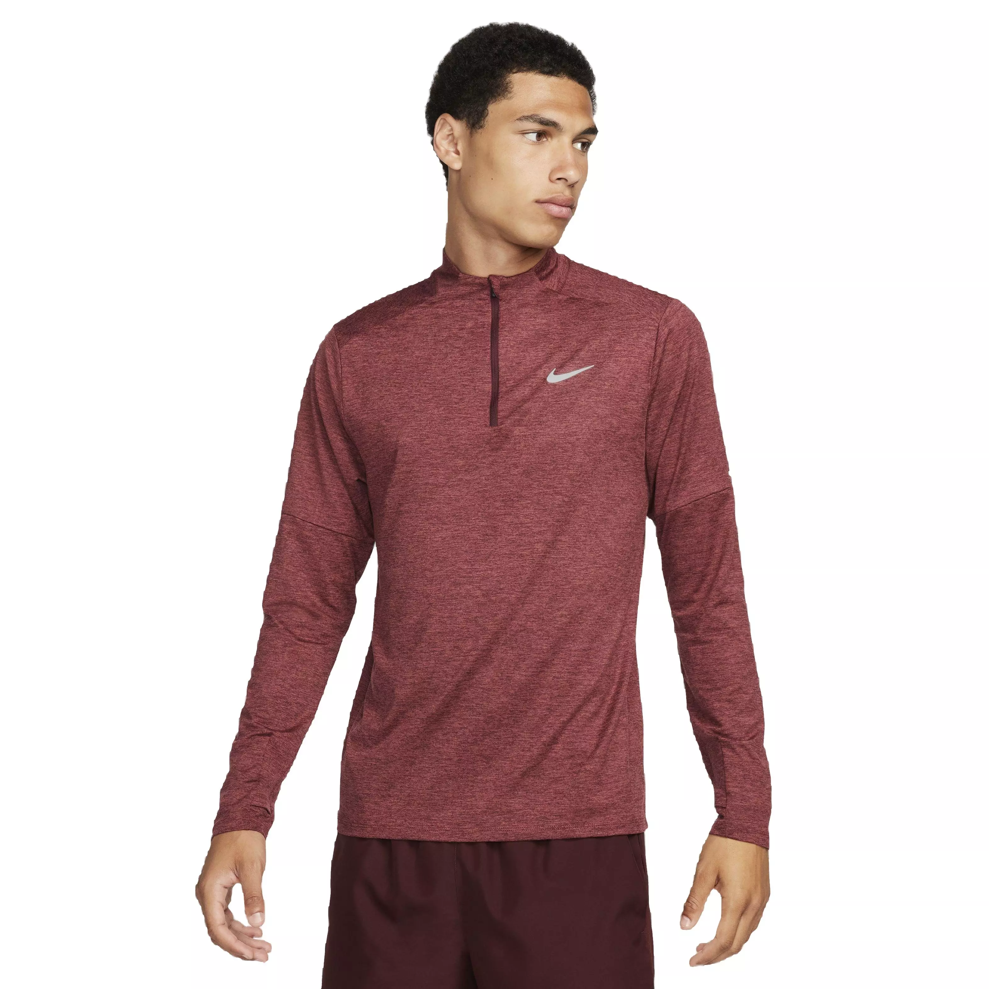 Nike Men's Dri-FIT 1/2 Zip Element Running Top - Red - RED