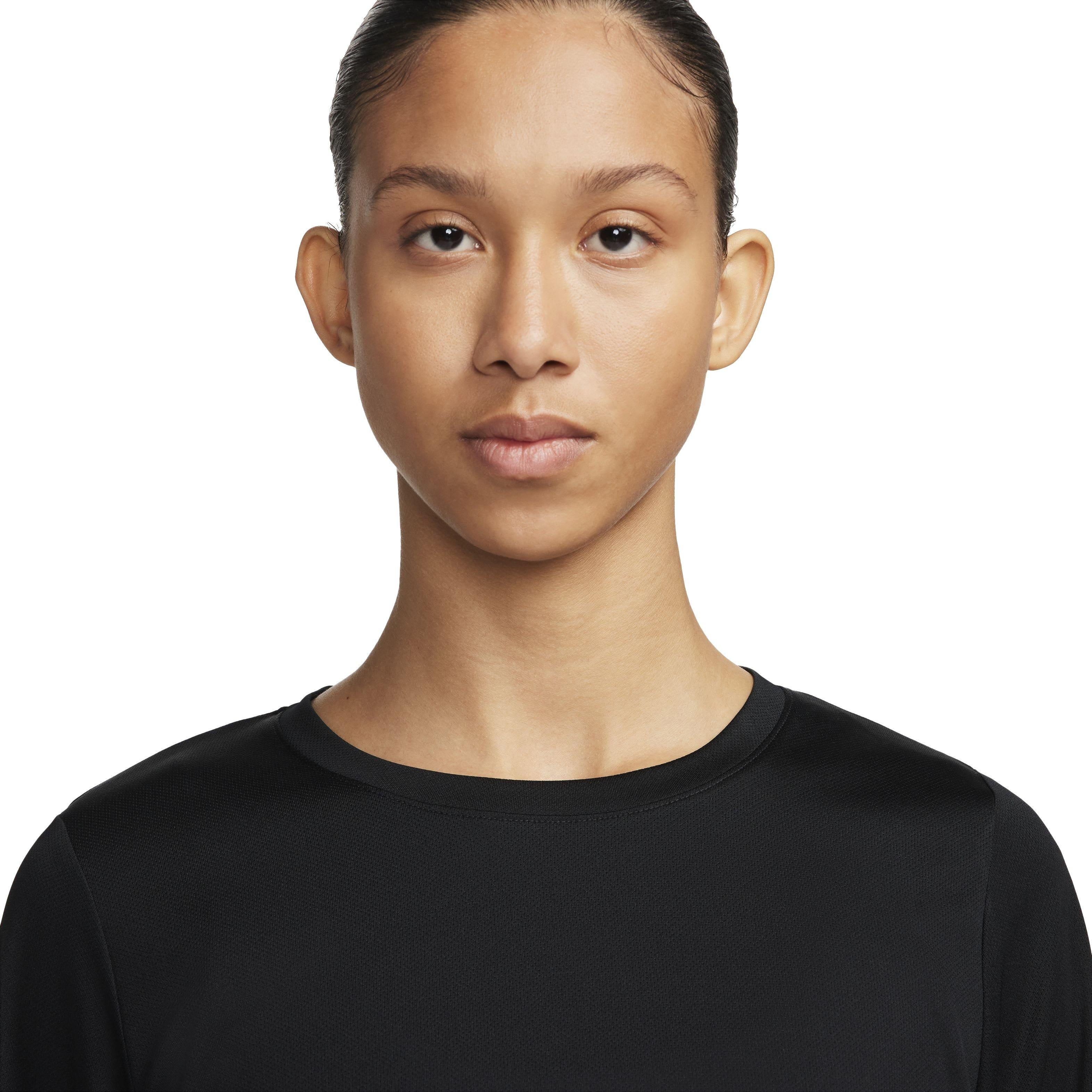 Nike Women's Dri-FIT Long Sleeve Warm-Up Basketball Top - BLACK Thumbnail View 3