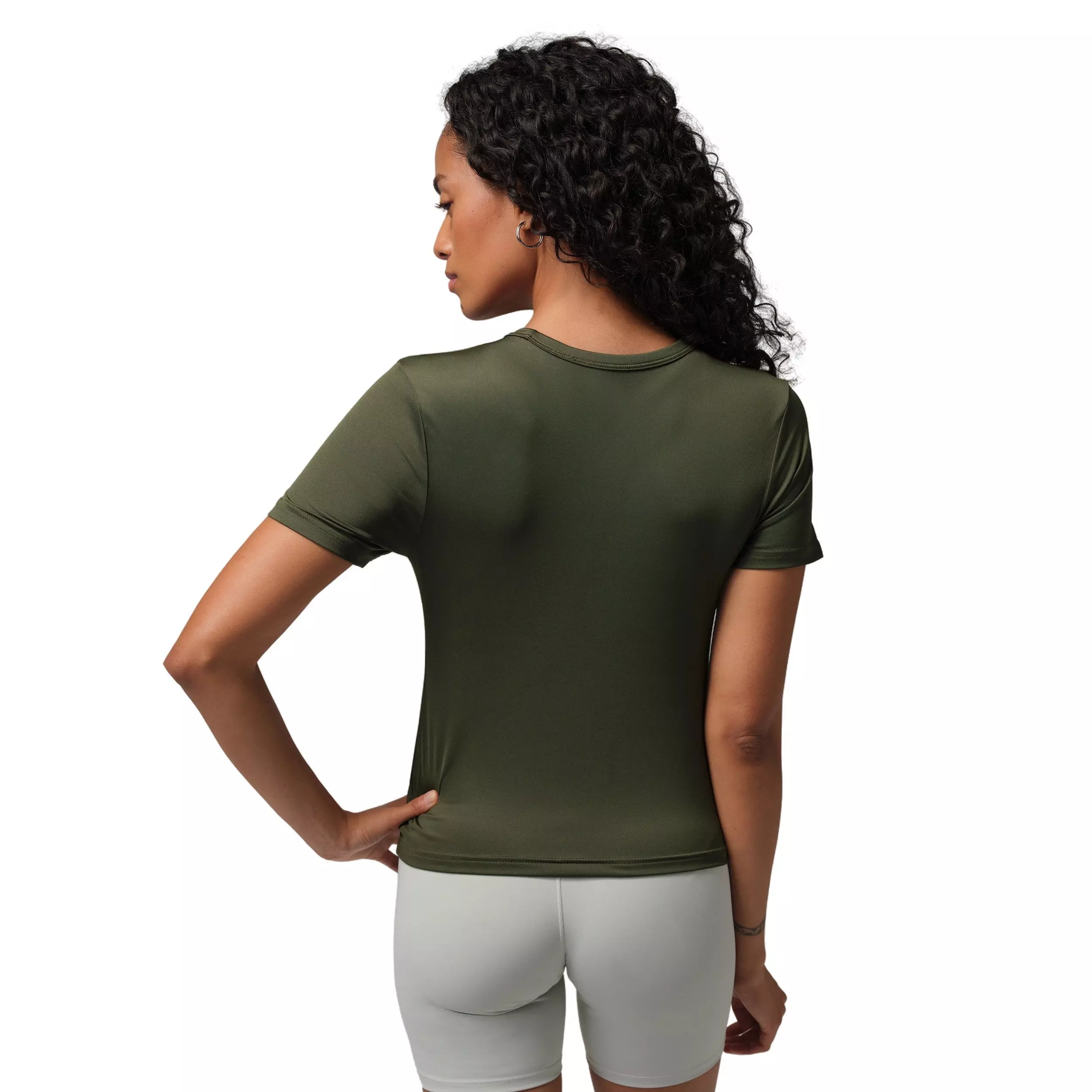 Jordan Women's Sports Essentials Dri-FIT Short-Sleeve Top - Green - GREEN