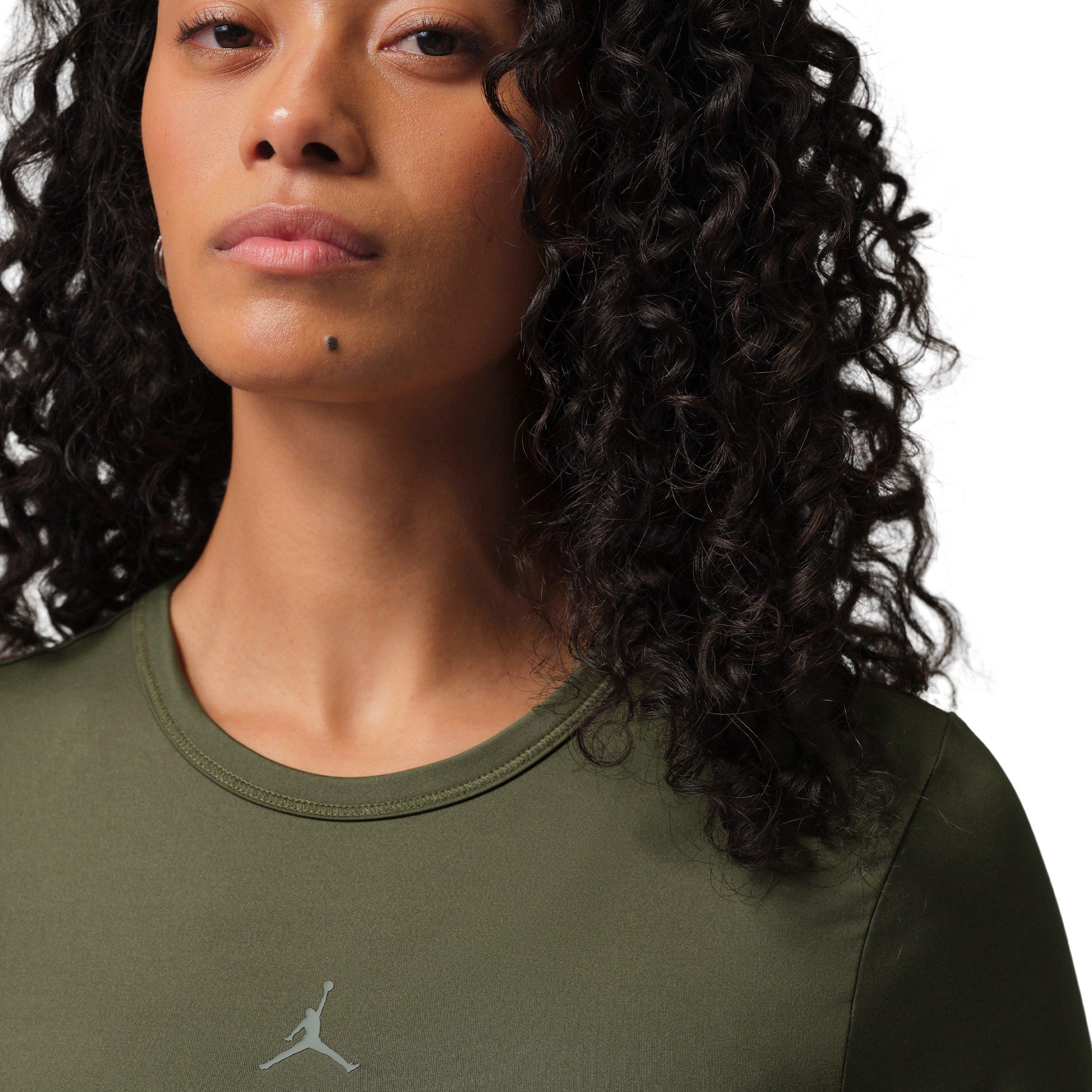 Jordan Women's Sports Essentials Dri-FIT Short-Sleeve Top - Green - GREEN Thumbnail View 3