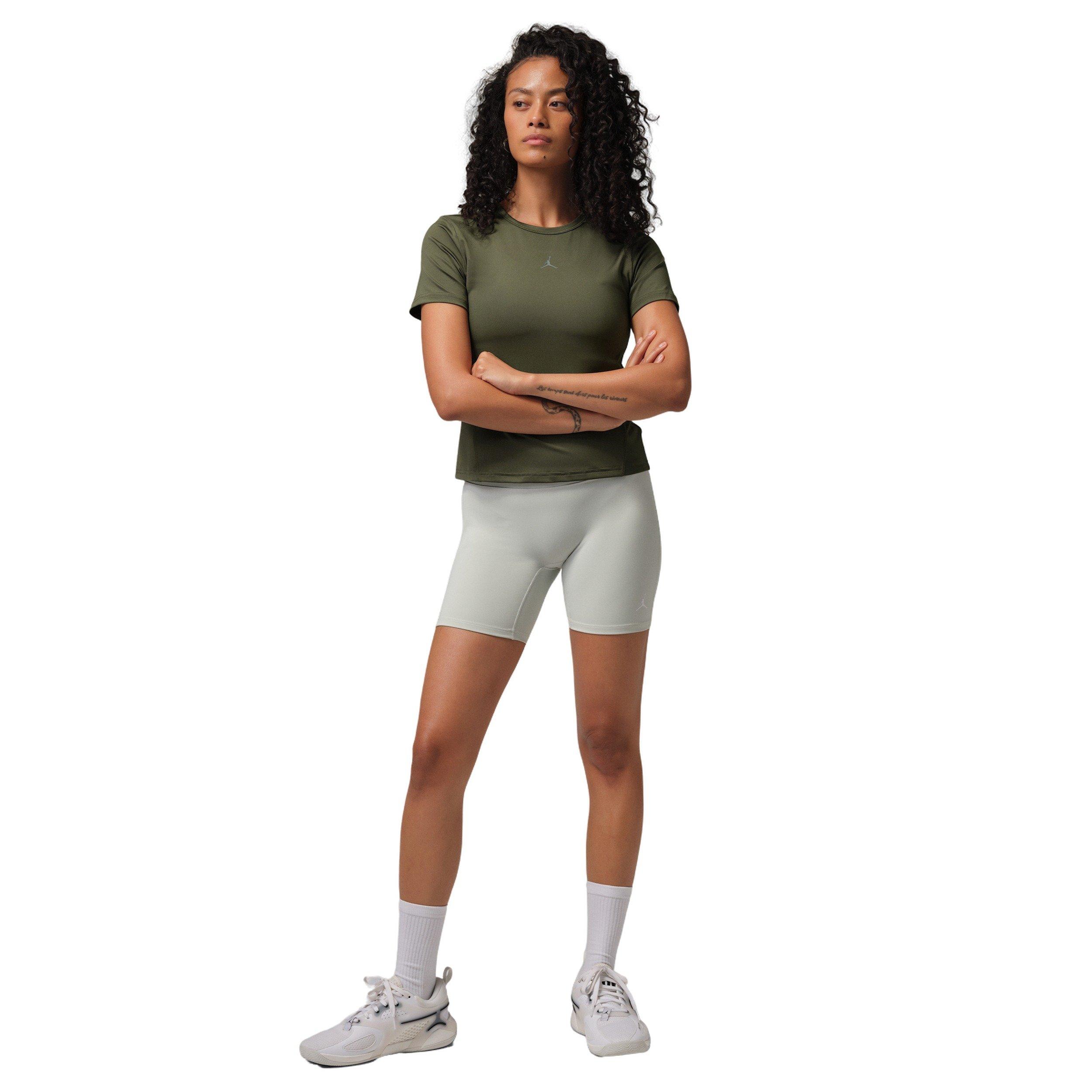 Jordan Women's Sports Essentials Dri-FIT Short-Sleeve Top - Green - GREEN Thumbnail View 4