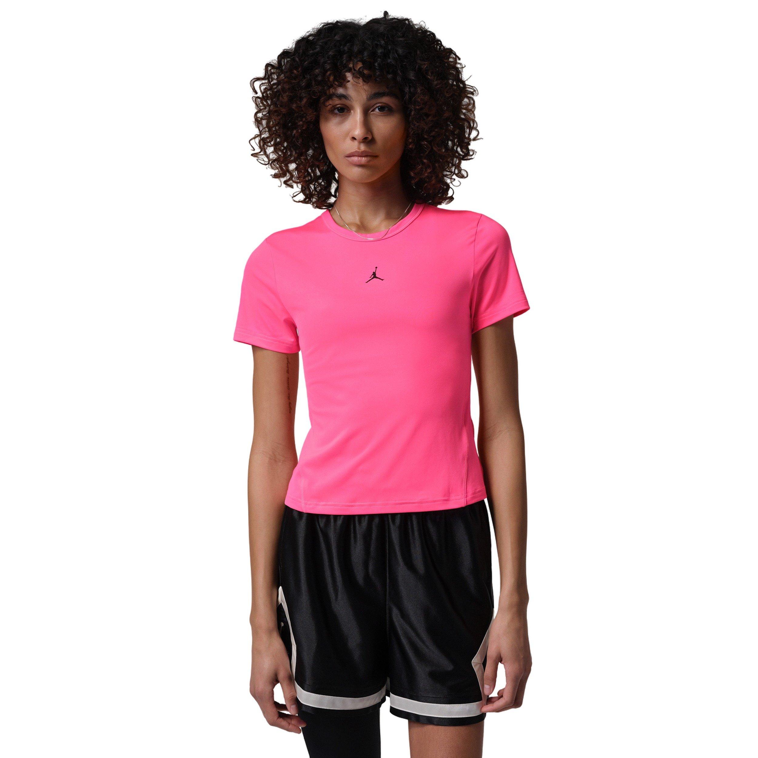 Jordan Women's Sports Essentials Dri-FIT Short-Sleeve Top - Pink - PINK Thumbnail View 1